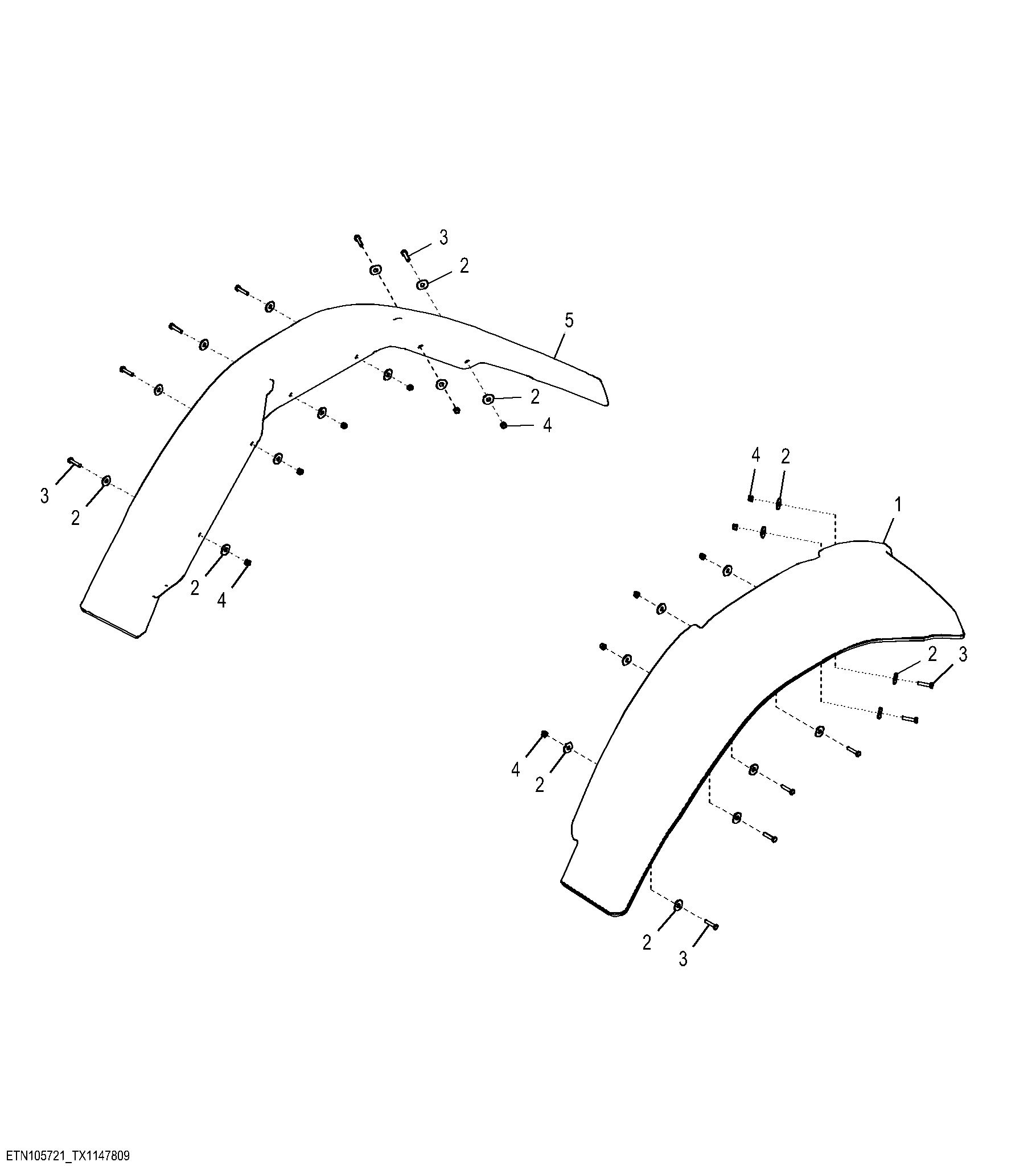 Operator Station Fenders, Extended (253002 - )