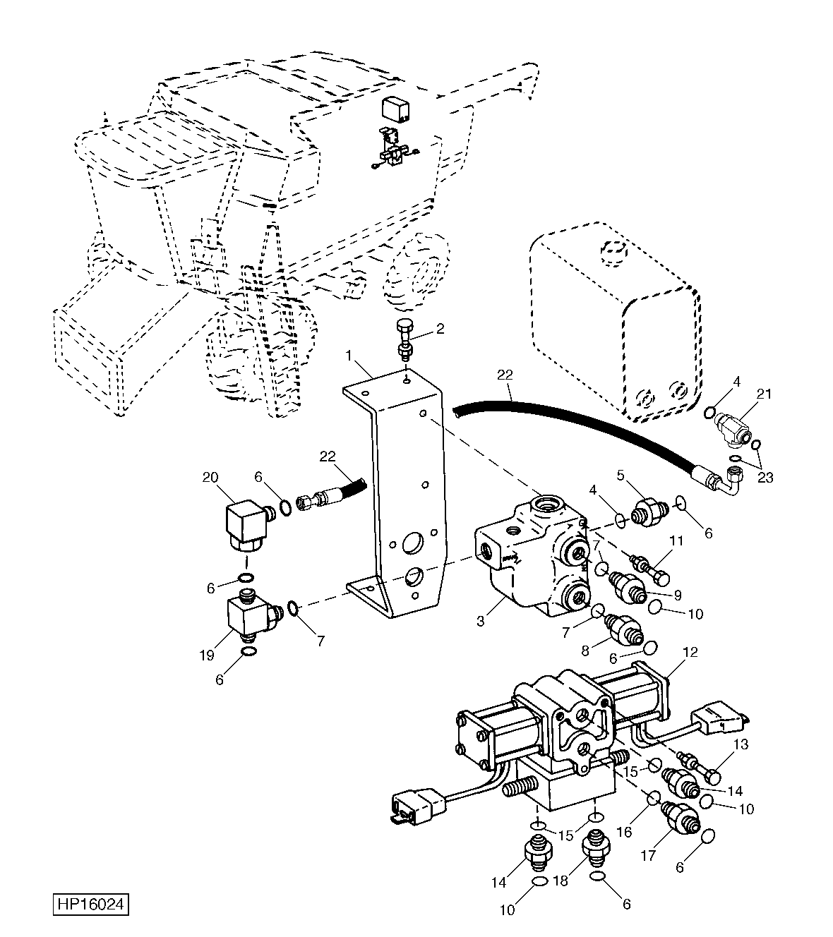 LEVELING SOLENOID VALVE AND FLOW DIVIDER (SIDEHILL)