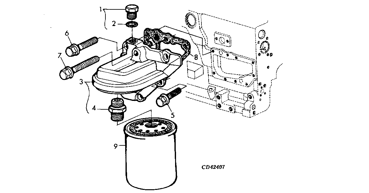 ENGINE OIL FILTER, ADAPTER(ESN -815734) ( - 815734)