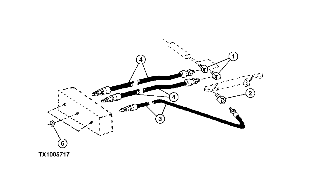 Central Lubrication System, Distributors / Lines, Front Axle ( - 911131)