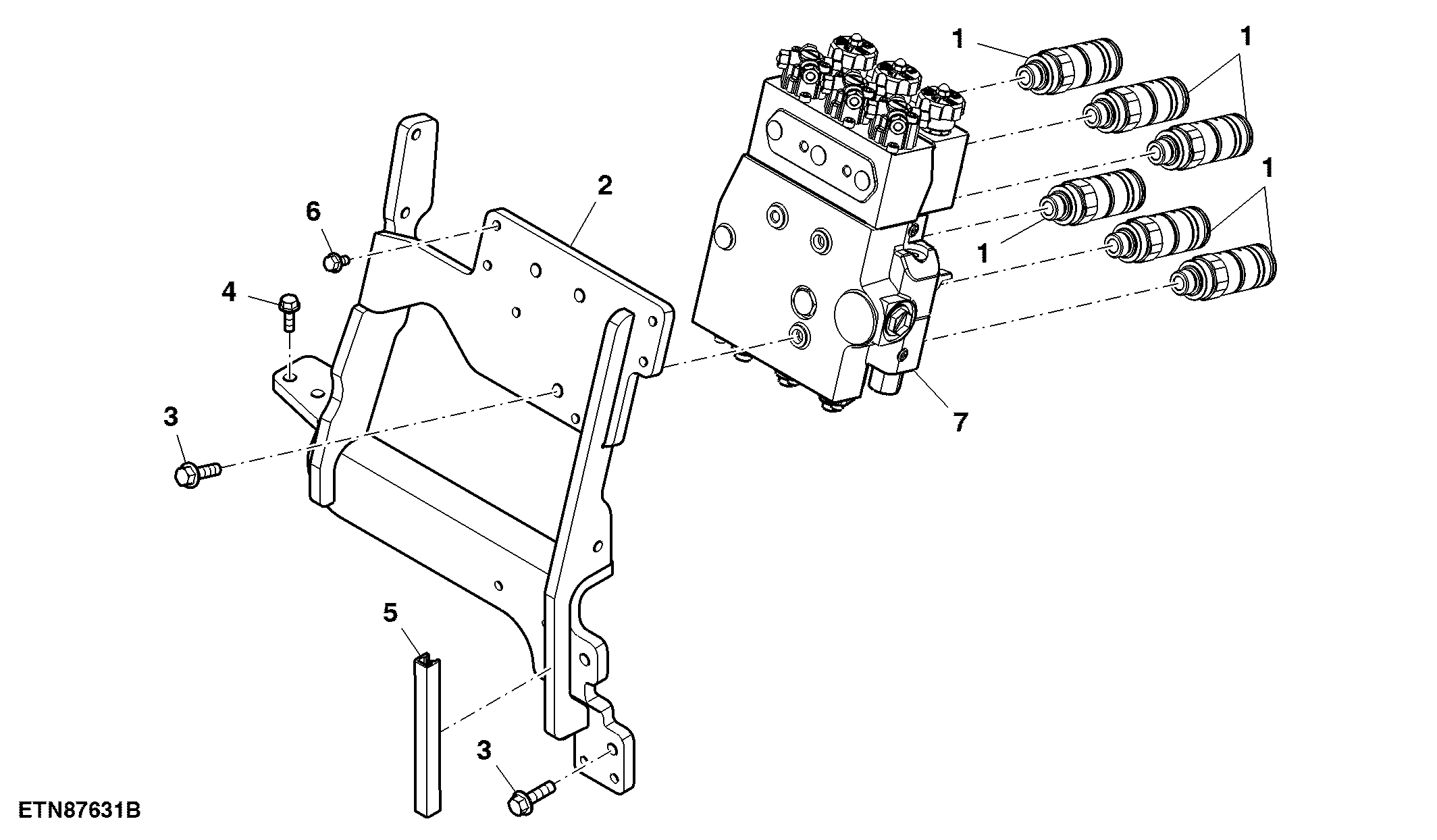 Triple Rear Selective Control Valve, 2.5 (1/2)