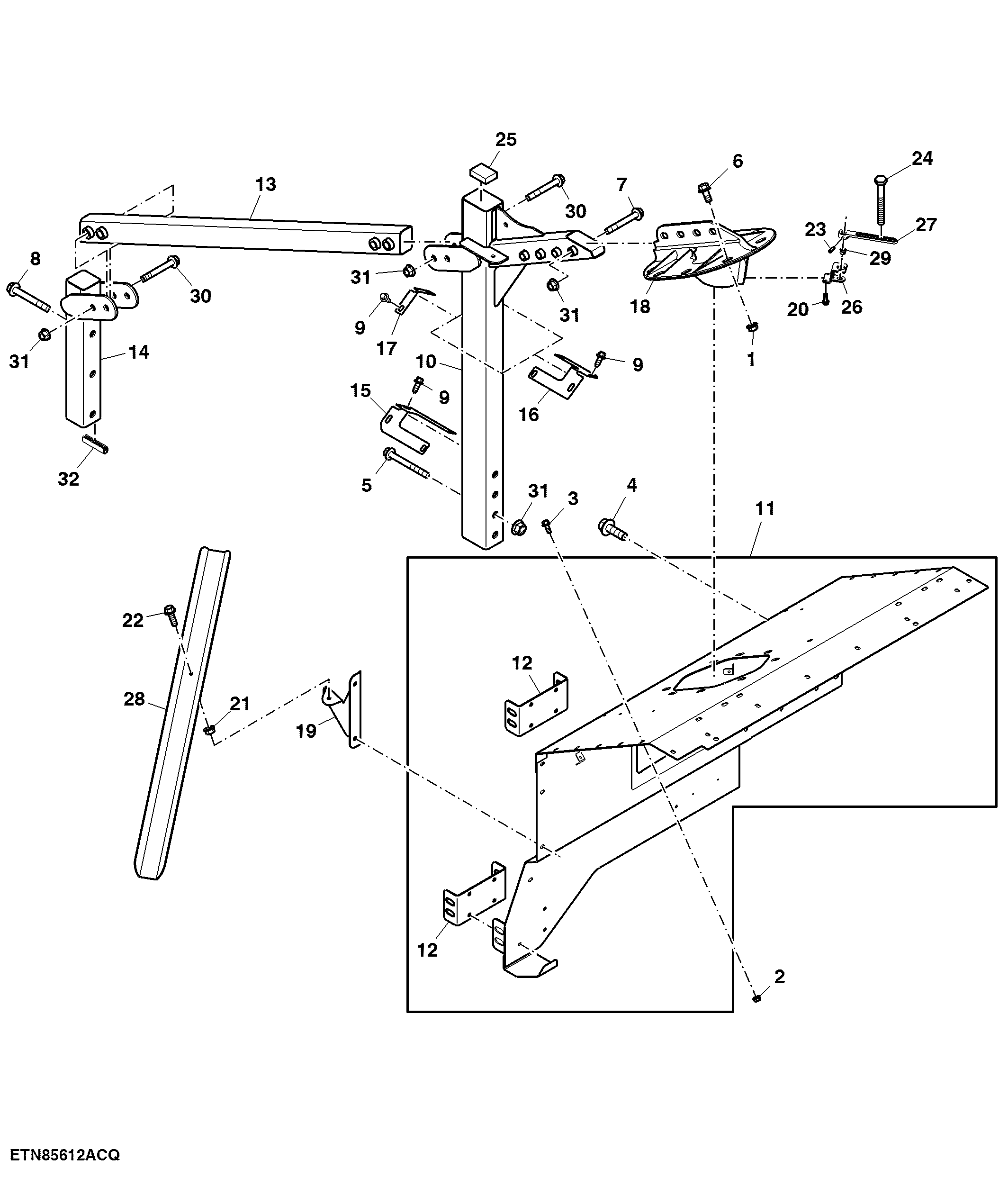 Cover, Unloading Auger, High Unloading Rating
