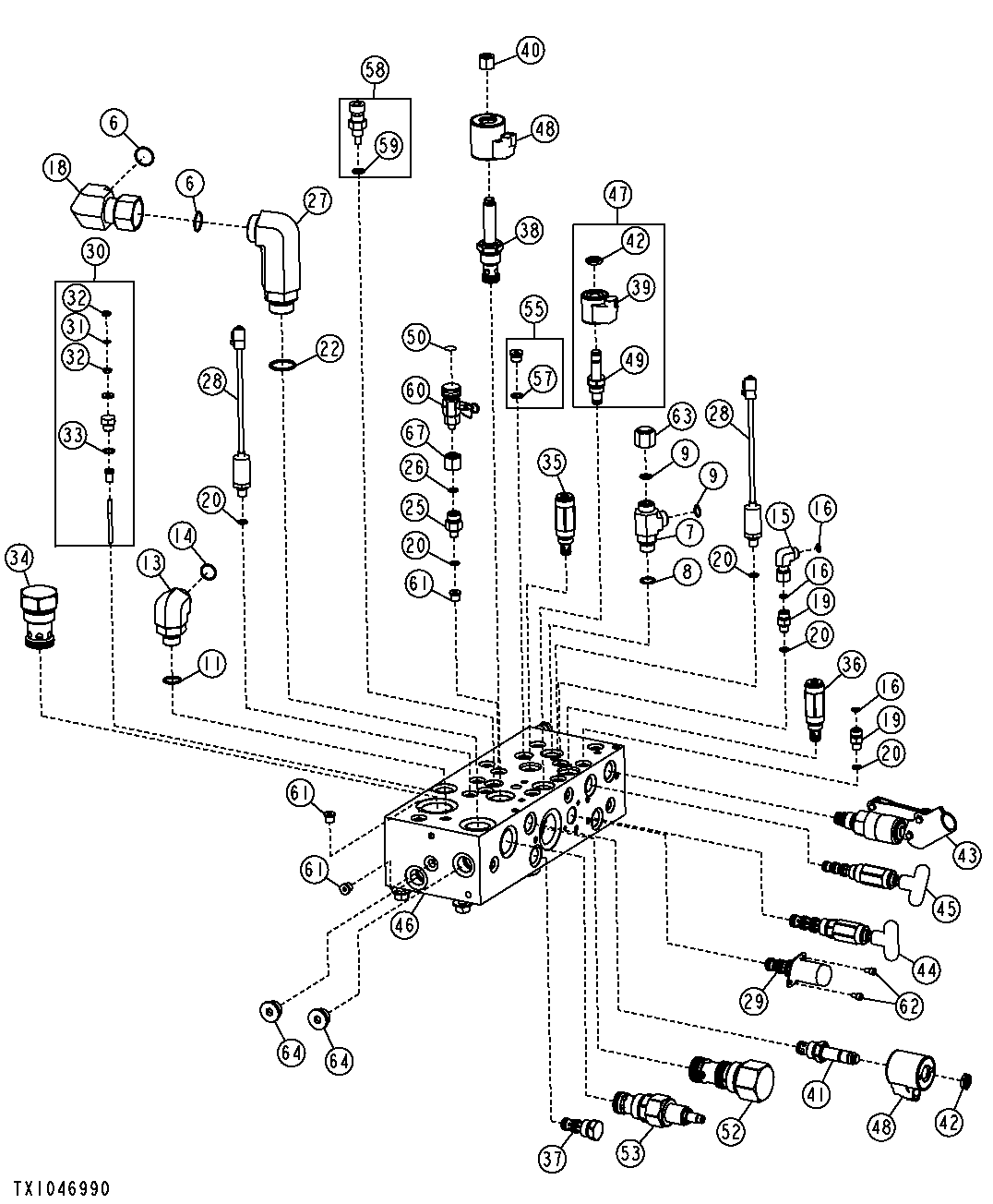 Hydrostatic Integrated Control Valve (Front And Left) ( - 173641)