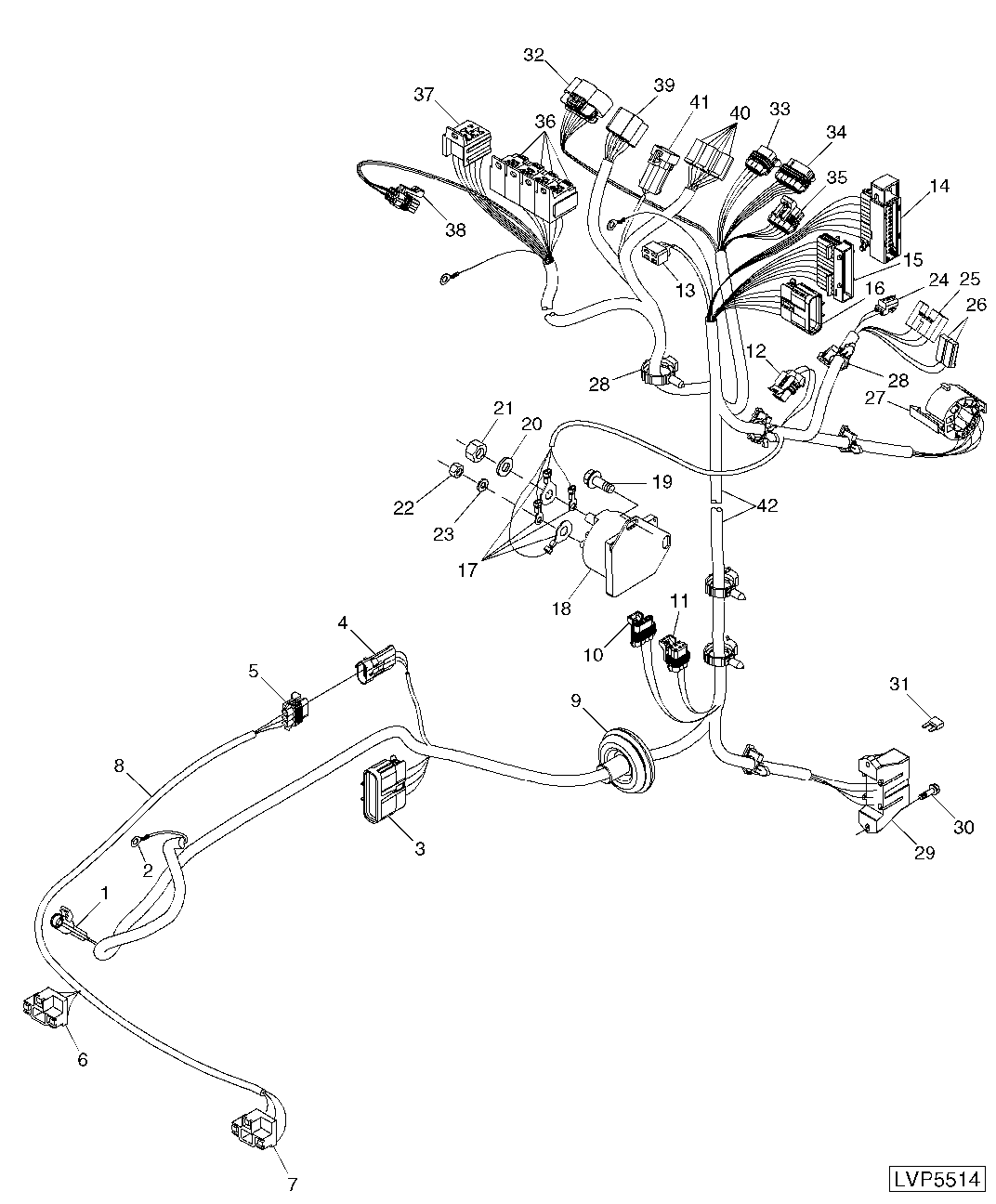 WIRING HARNESS (CONSOLE) (POWRREVERSER™ TRANSMISSION) (CAB)