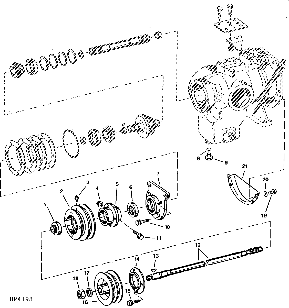 ENGINE GEARCASE (STRAW CHOPPER, UNLOADING AND SEPARATOR DRIVE GEAR)
