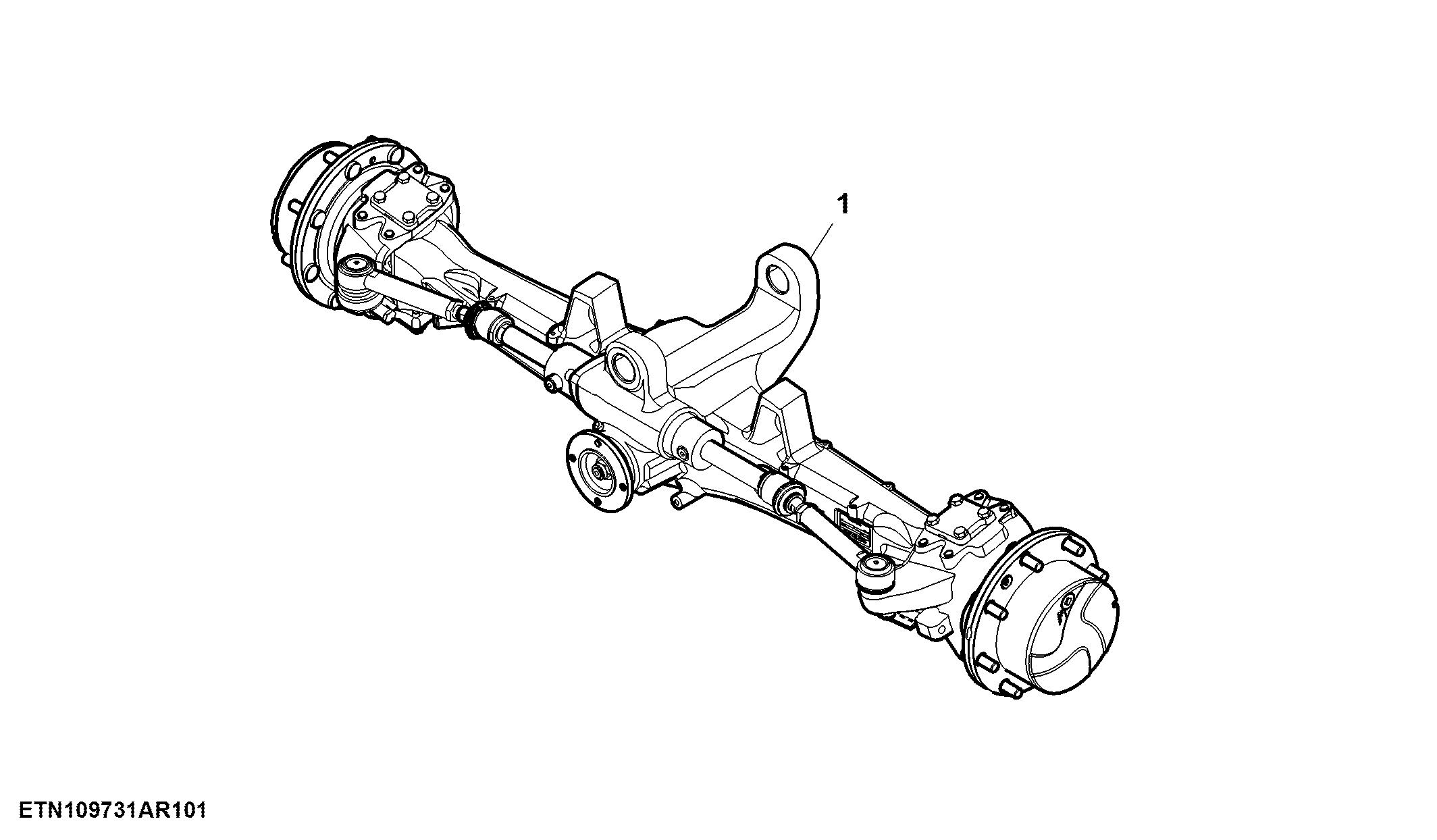 Front Axle, MFWD, 733