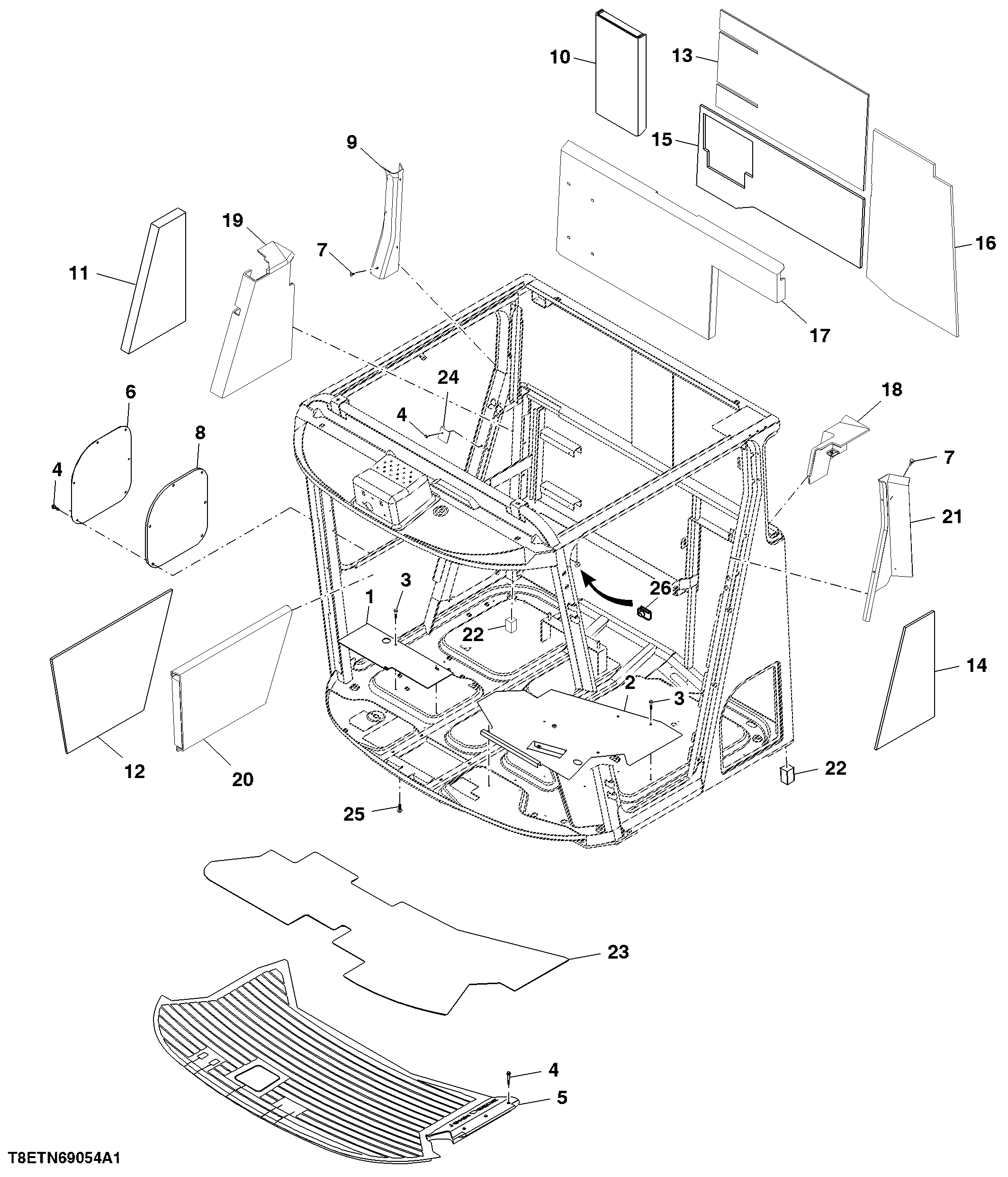 Cab GP, Floor Mat And Access Covers (100601 - )