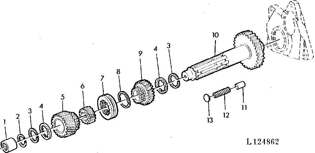 COUNTERSHAFT (COLLAR-SHIFT TRANSM.) FOR GP - TRACTORS