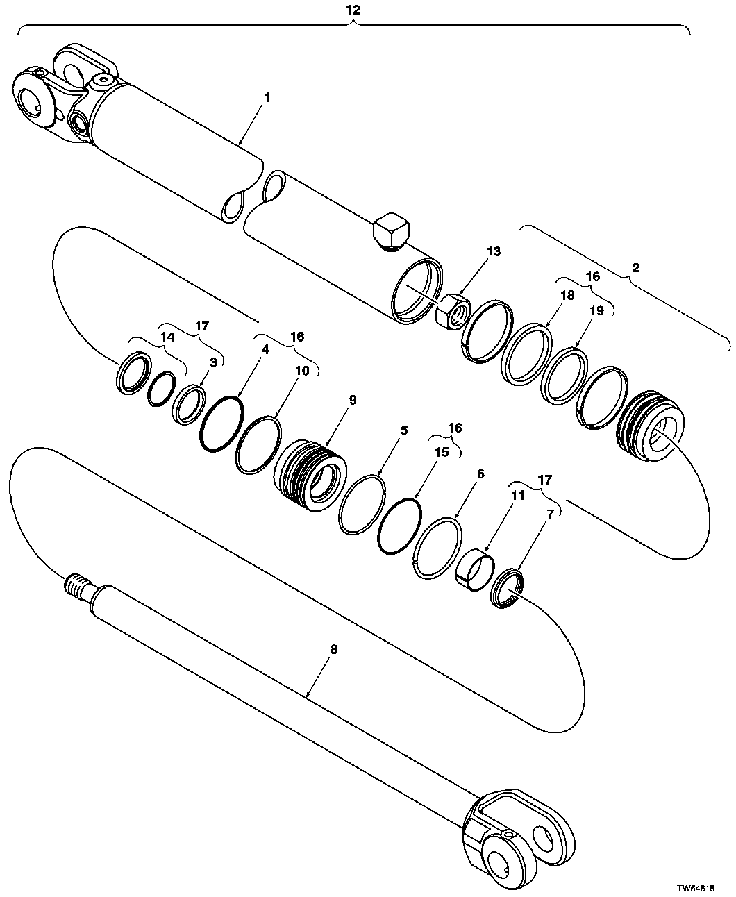 Arch Cylinder (Dual Function 595082- ) (Single Function 595959- ) (100 X 56)