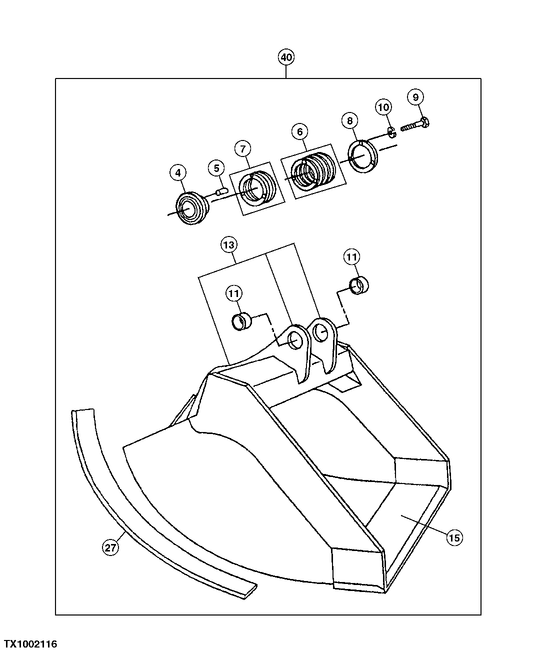 DITCHING BUCKET (60/72 INCH) (SEE FOOTNOTE)