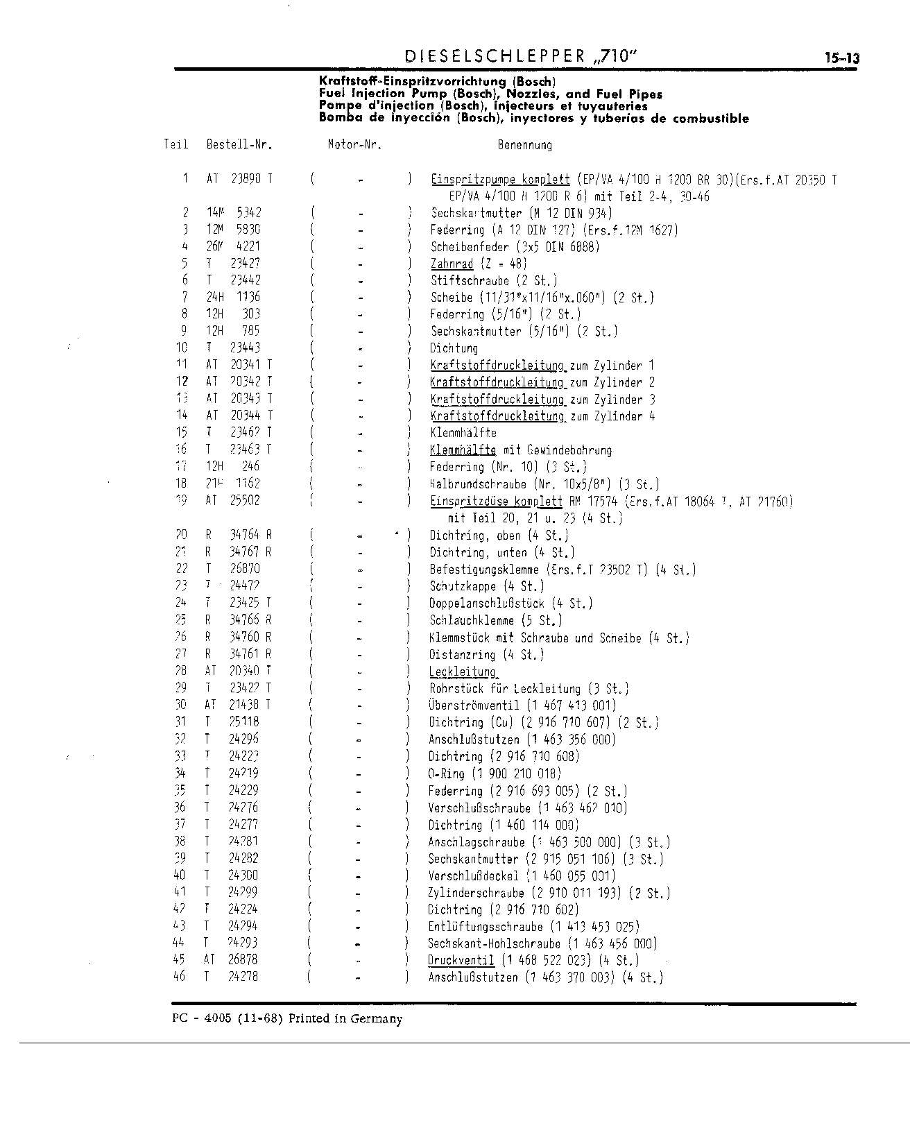 Cut-off Lever Rod (Continued)