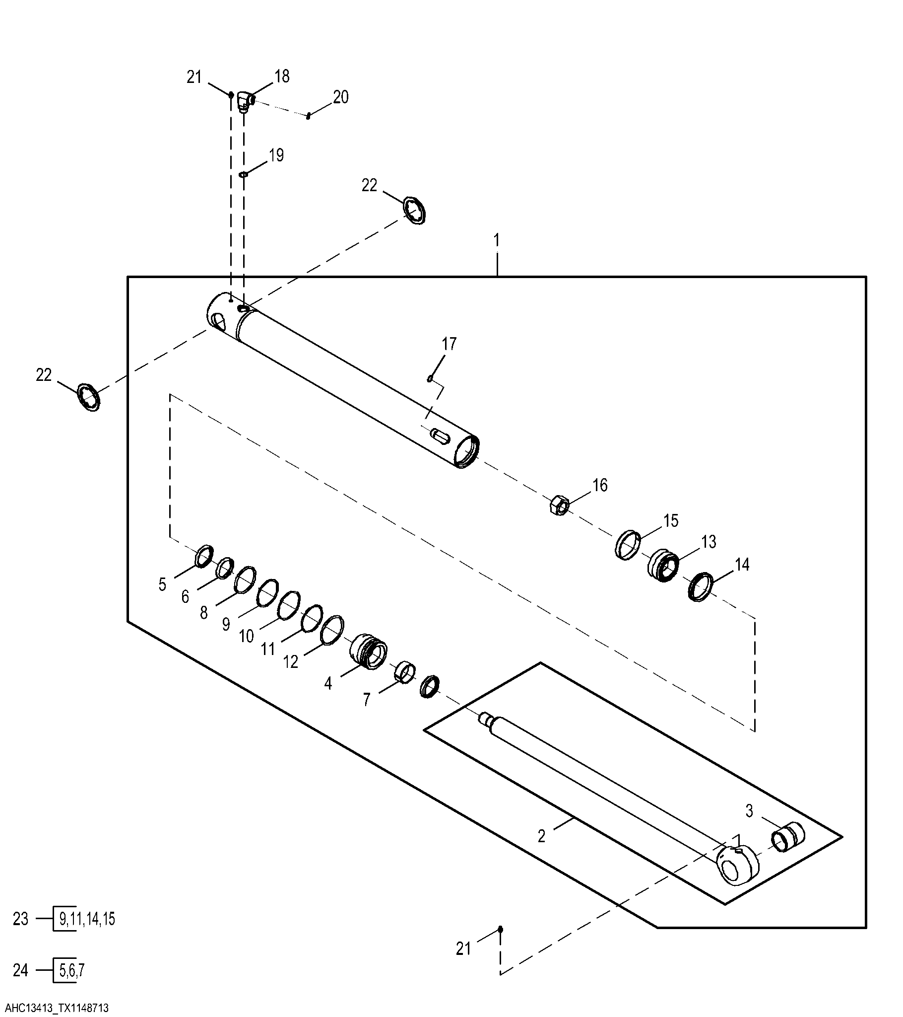 Bucket Cylinder and Repair Kit, Replacement