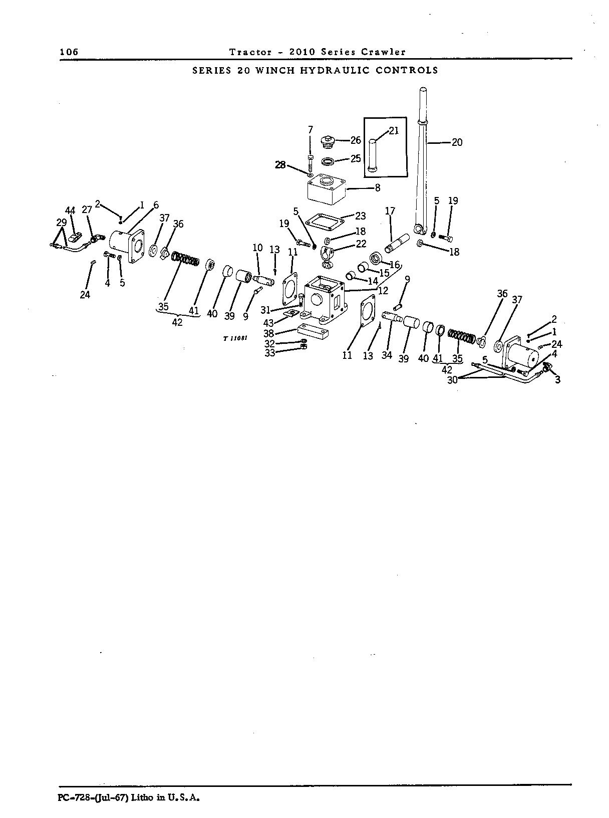 Controls, hydraulic, winch