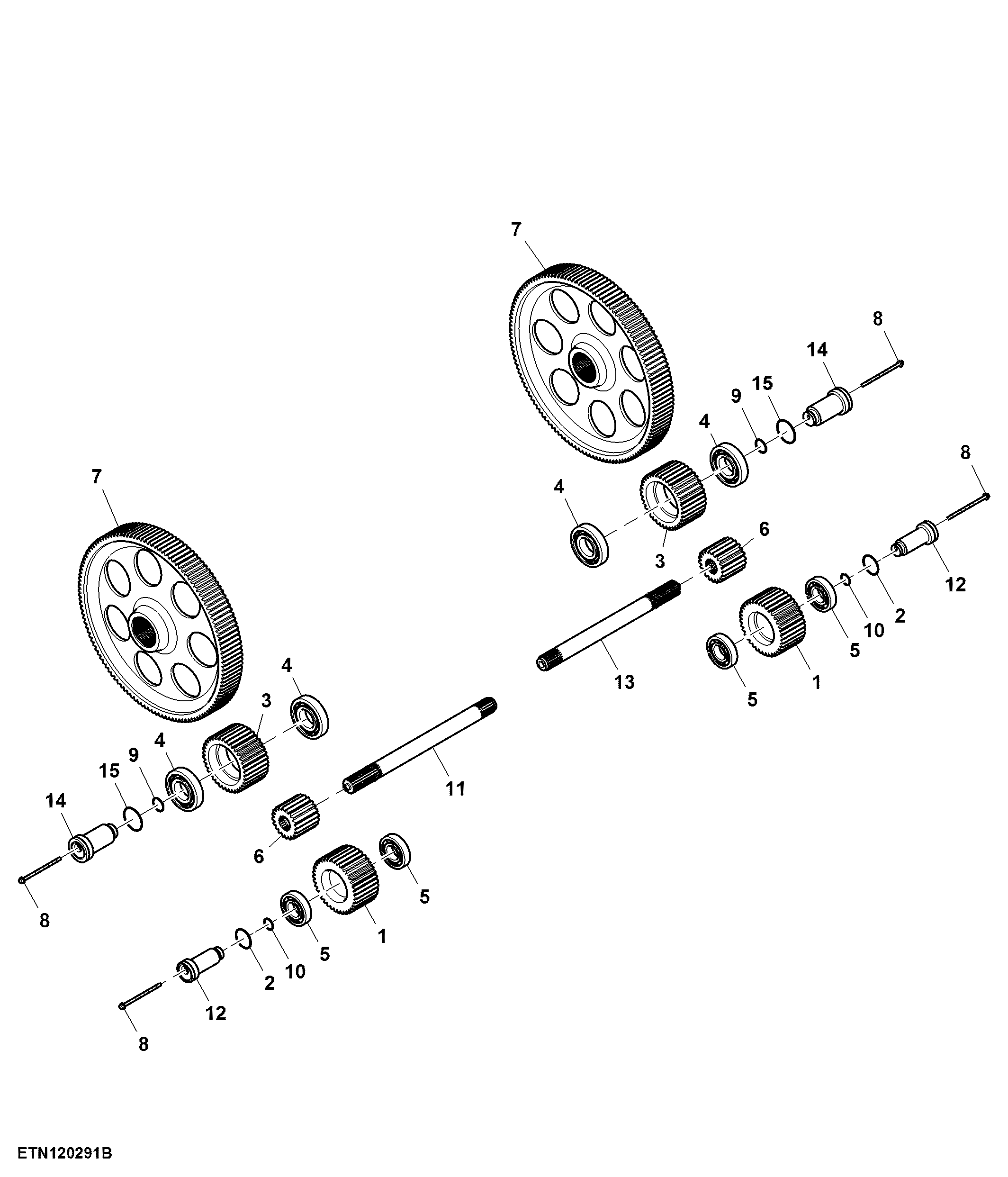 Final Drive, Rear Axle, 30" / 36" Belt, 88" Axle Spacer