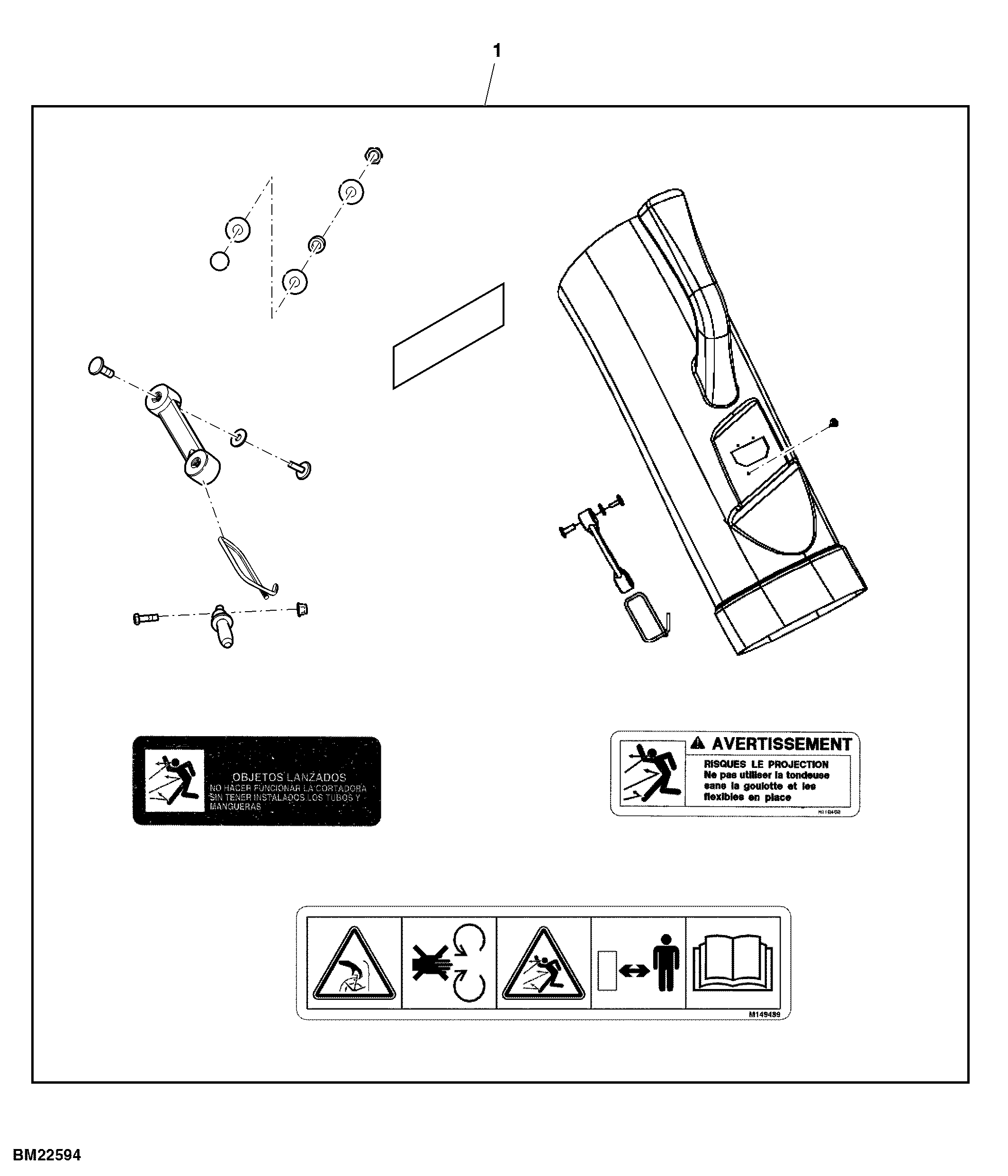 Attachment, Lower and Upper Chute, 42C Deck