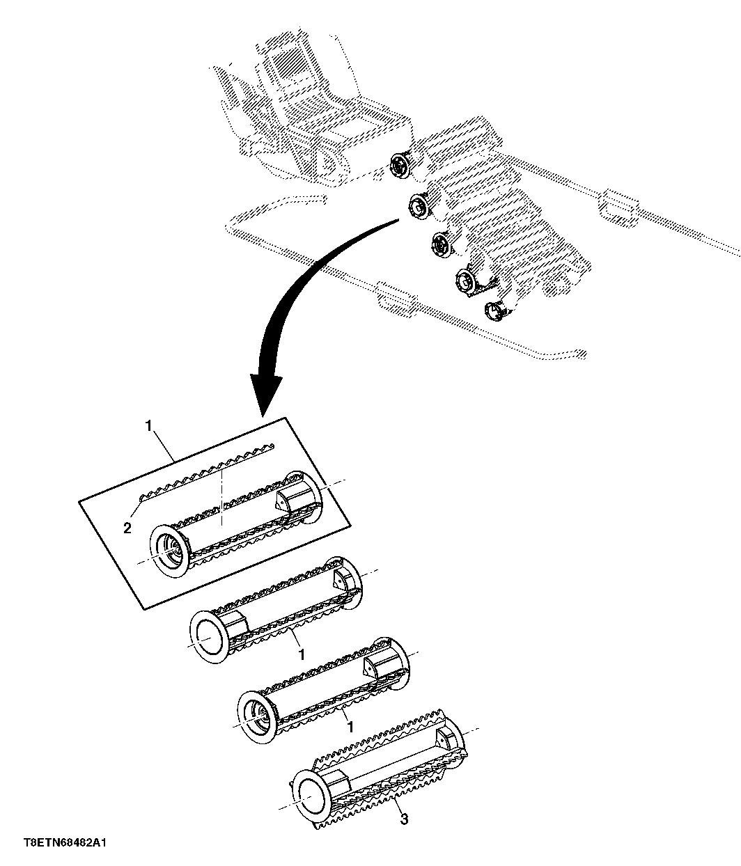 Lower Feed Deep Paddle Rollers