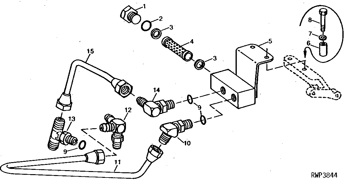 OIL COOLER RETURN CHECK VALVE BYPASS FILTER ASSEMBLY