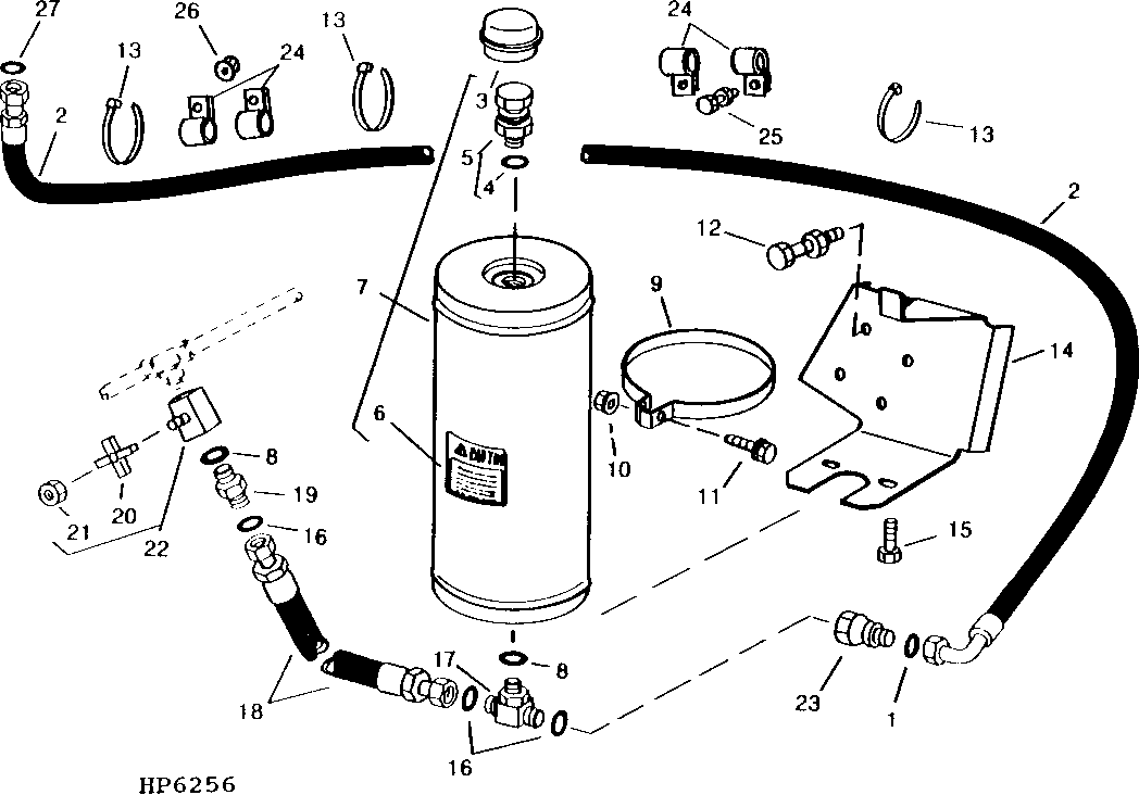 One Gallon Accumulator, Hose, Line and Mounting (Single)