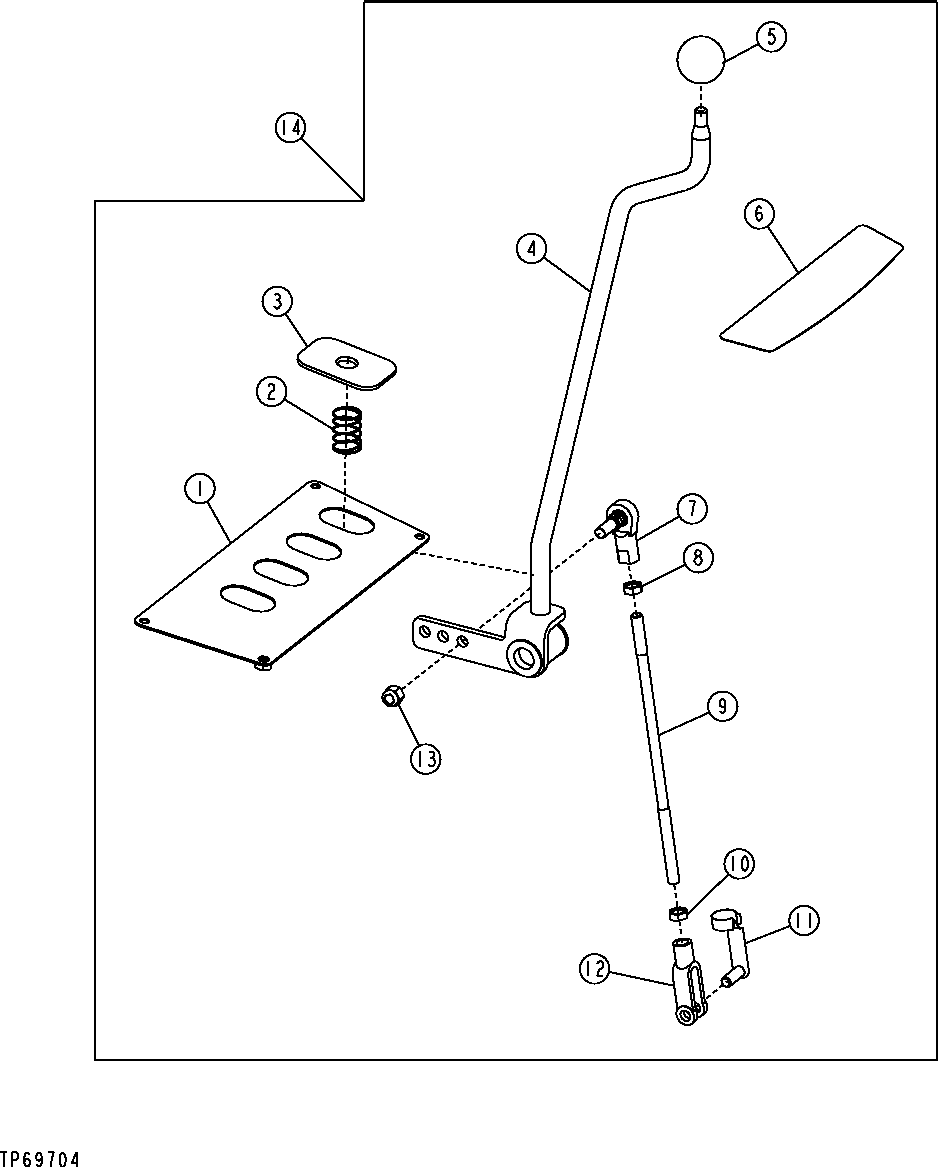Fourth Lever for Case Three Lever Controls, Extendable Dipperstick