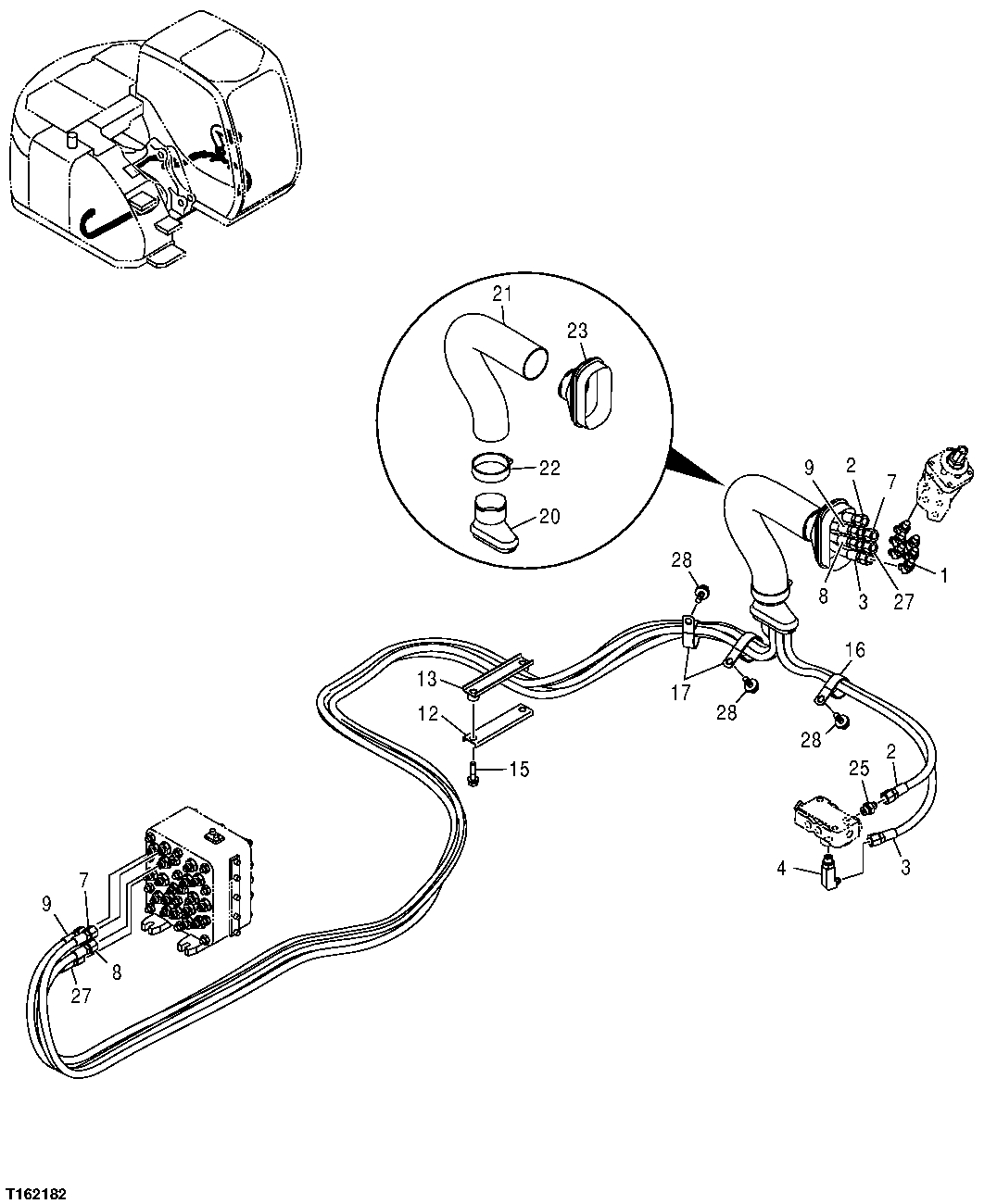 PILOT HYDRAULIC LINES (PILOT SIGNAL MANIFOLD TO PILOT CONTROLLER)