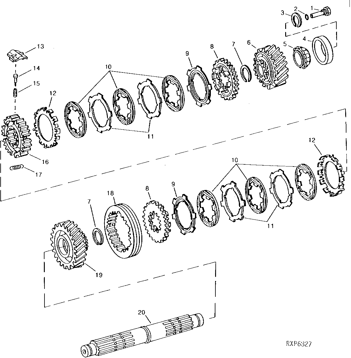 FRONT LOWER COUNTERSHAFT (24-SPEED POWRSYNC)