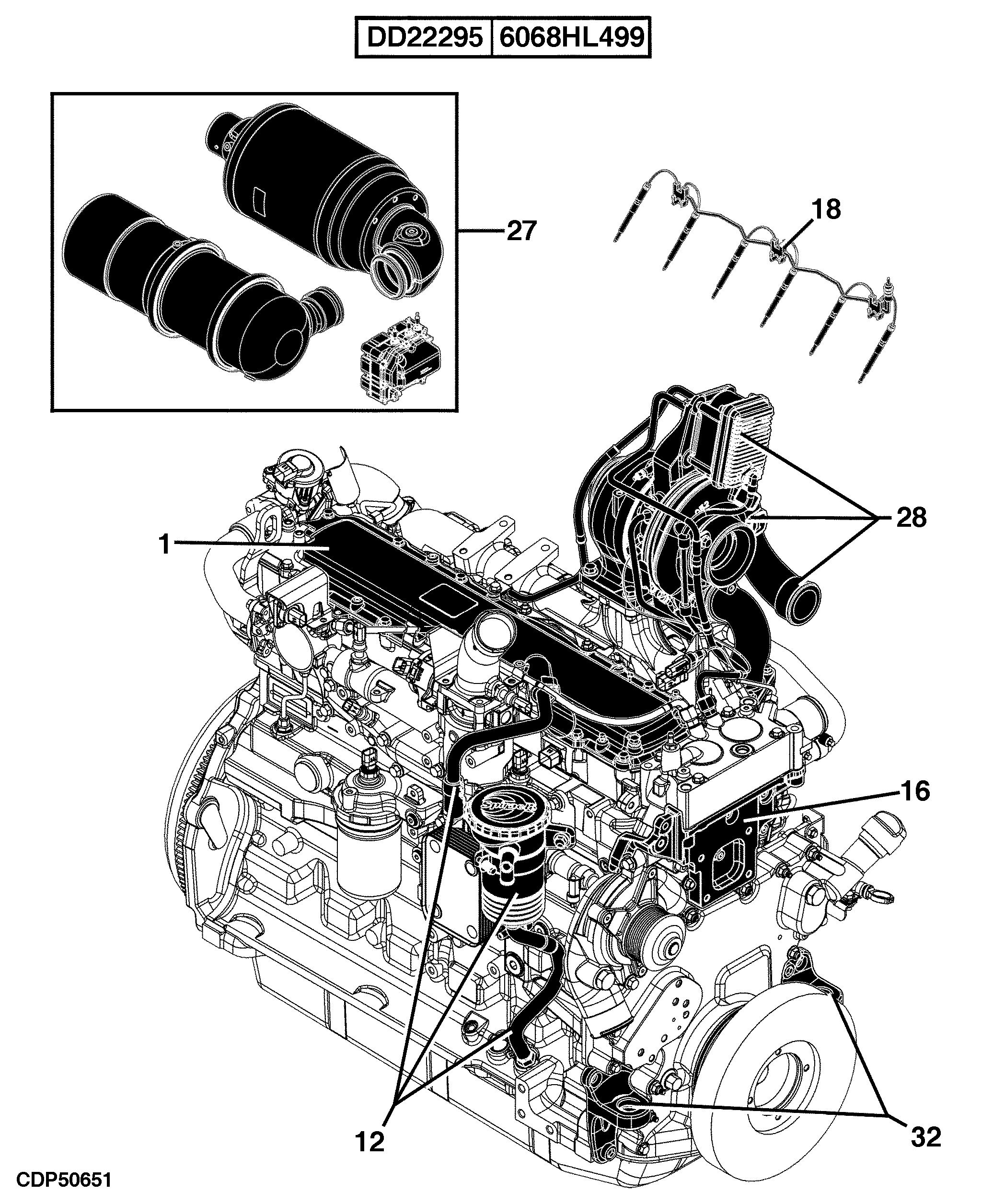 E1 Engine 6068HL499-DD22295-ETN111220