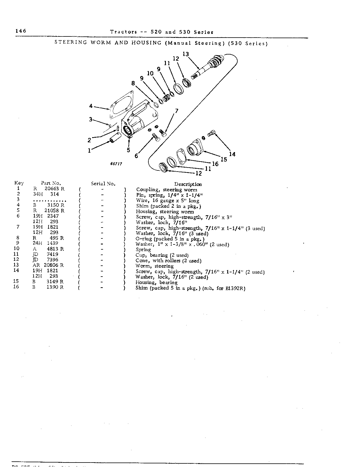 Steering Worm and housing (manual)