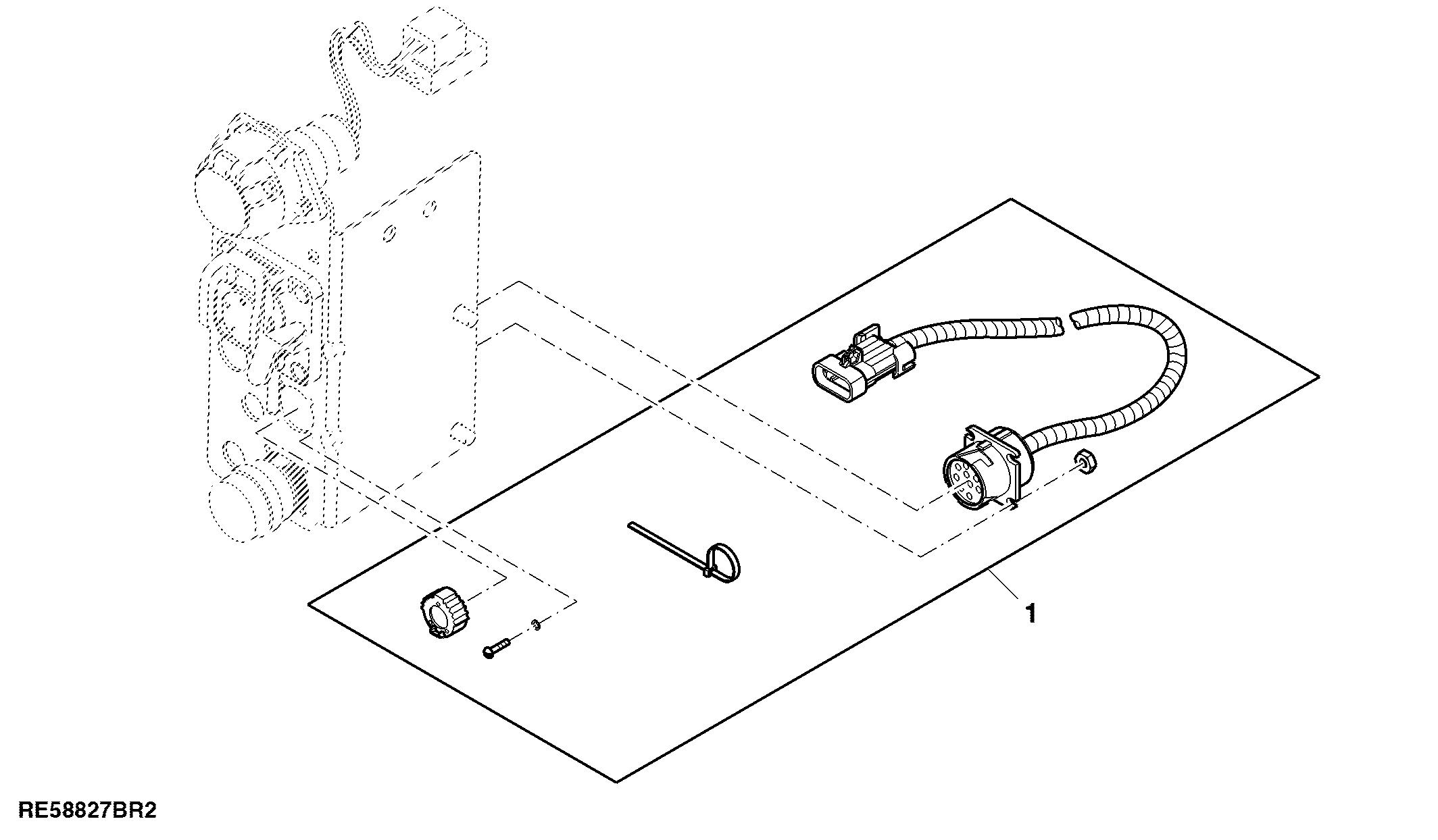 Attachment, 9-Pin Implement Feedback Connector