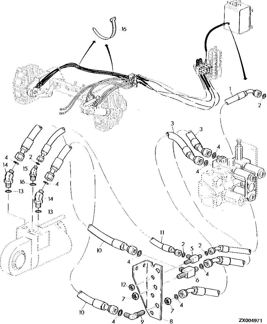 Hydraulic Hoses And Connections, HillMaster™ R.H. Side