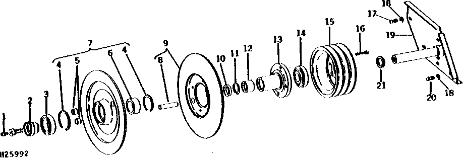 LOWER COUNTERSHAFT AND SHEAVES FOR PLATFORM AND FEEDER HOUSE VARIABLE BELT DRIVE - REGULAR AND SIDEHILL (PADDLE TYPE)