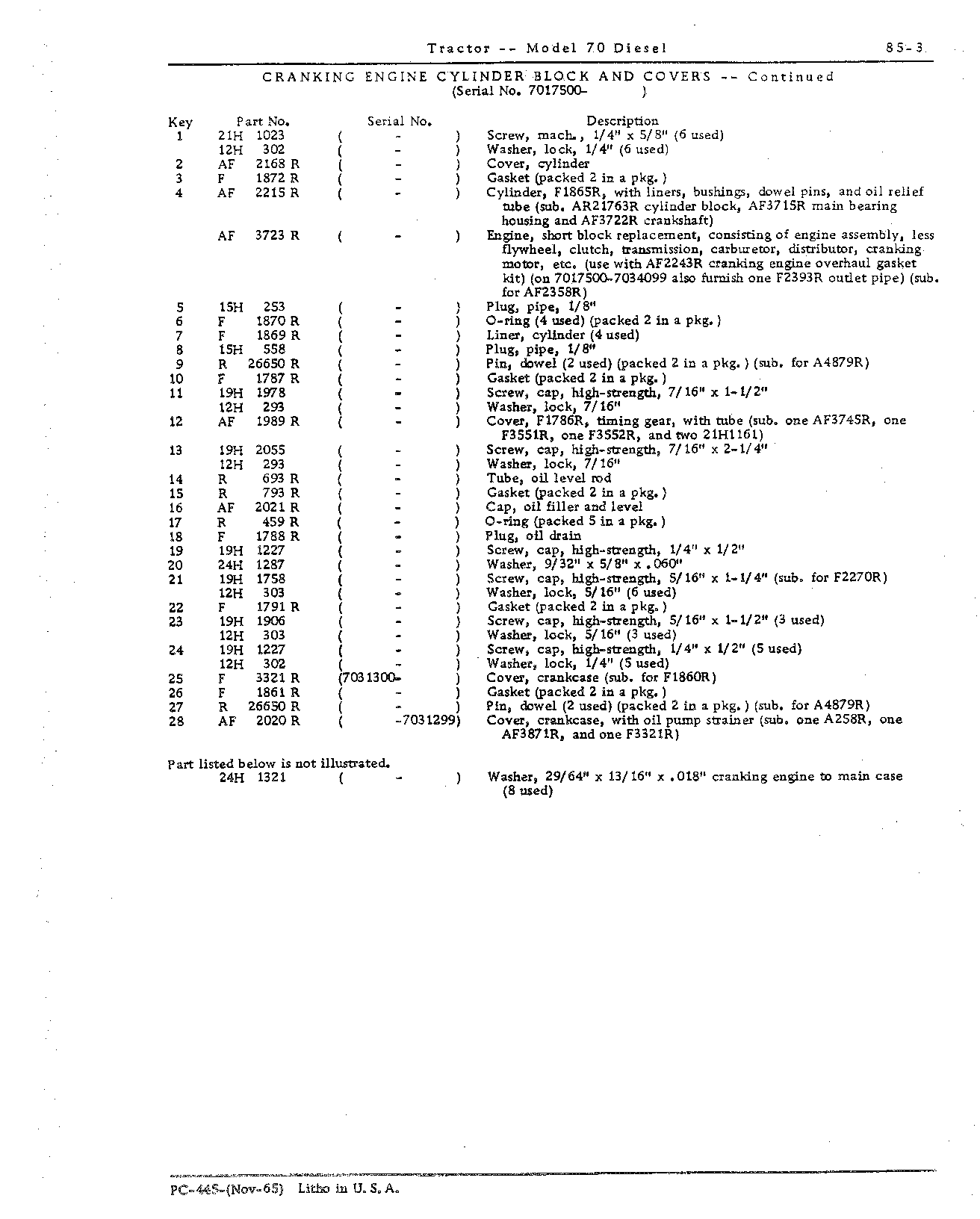 Section 85 - Cranking Engine (Continued)