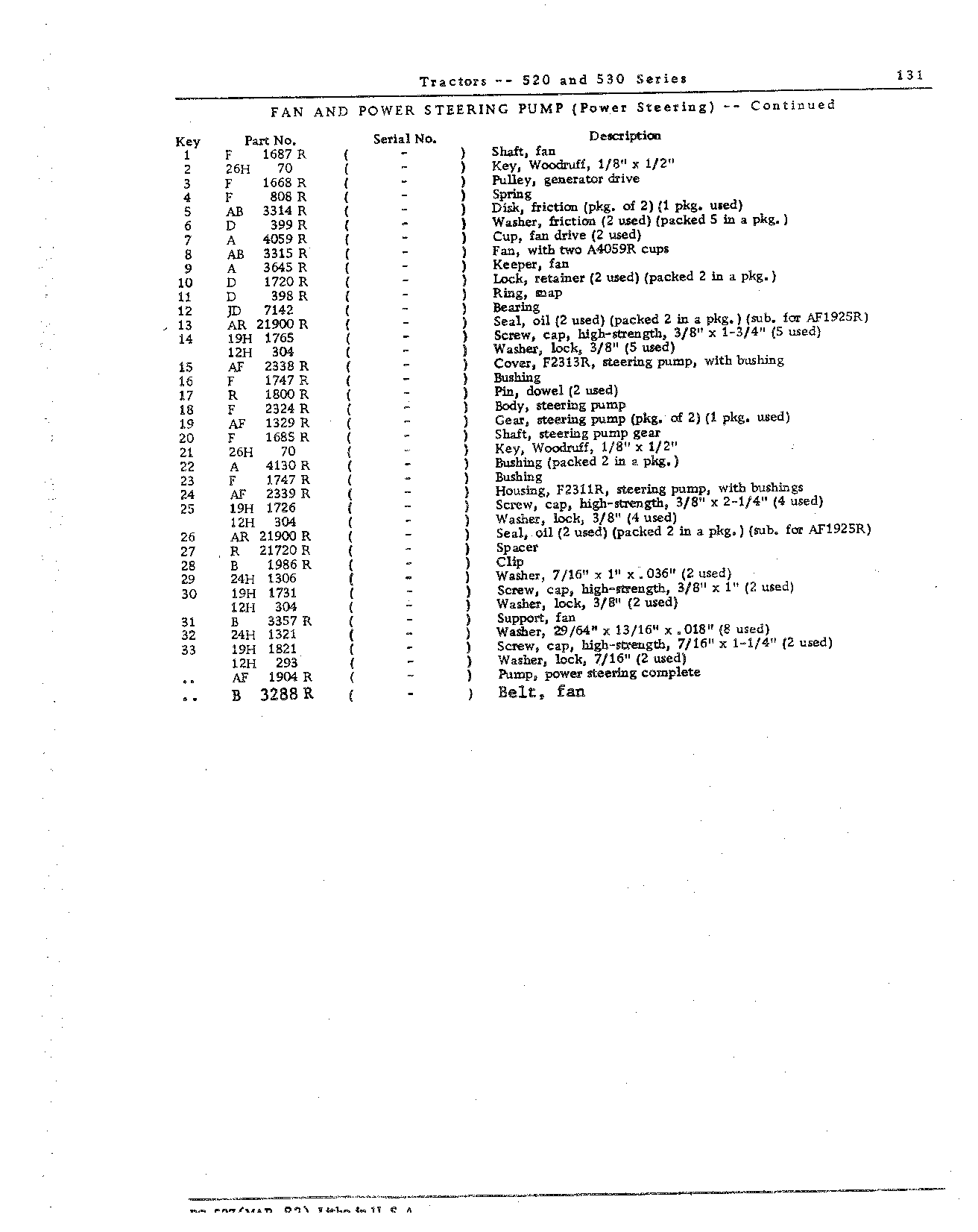 Fan (power steering) (Continued)