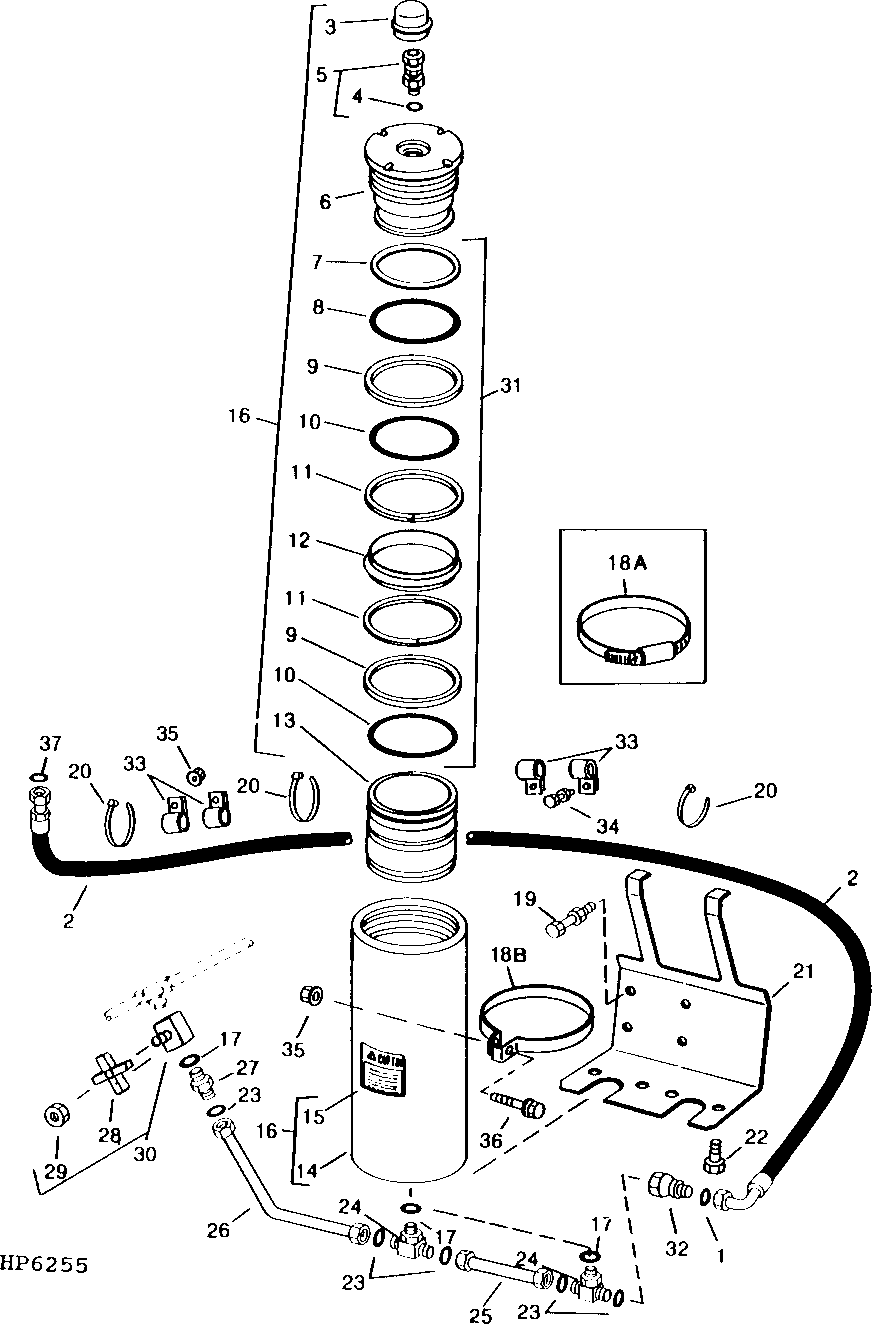 One-Half Gallon Accumulator, Hose, Line and Mounting (Dual)