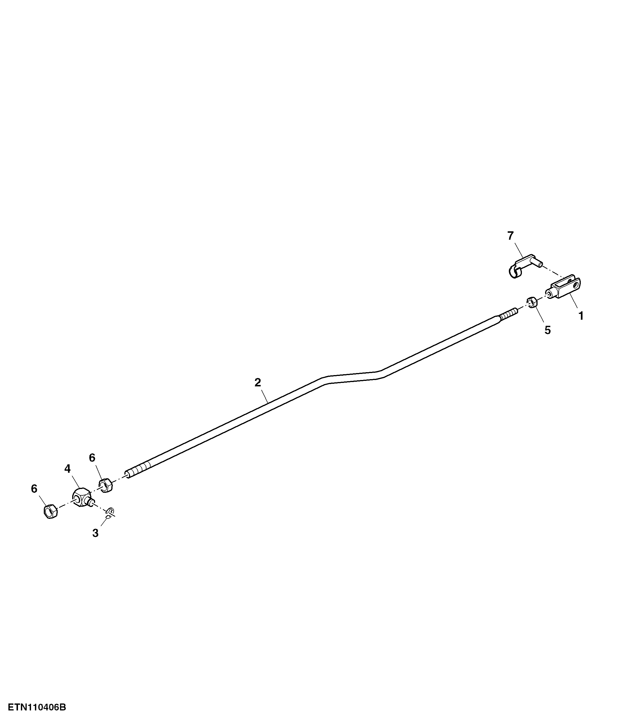 Shifter Rod, PowrQuad™, W/ Mechanical Reverser Control, W/ Creeper