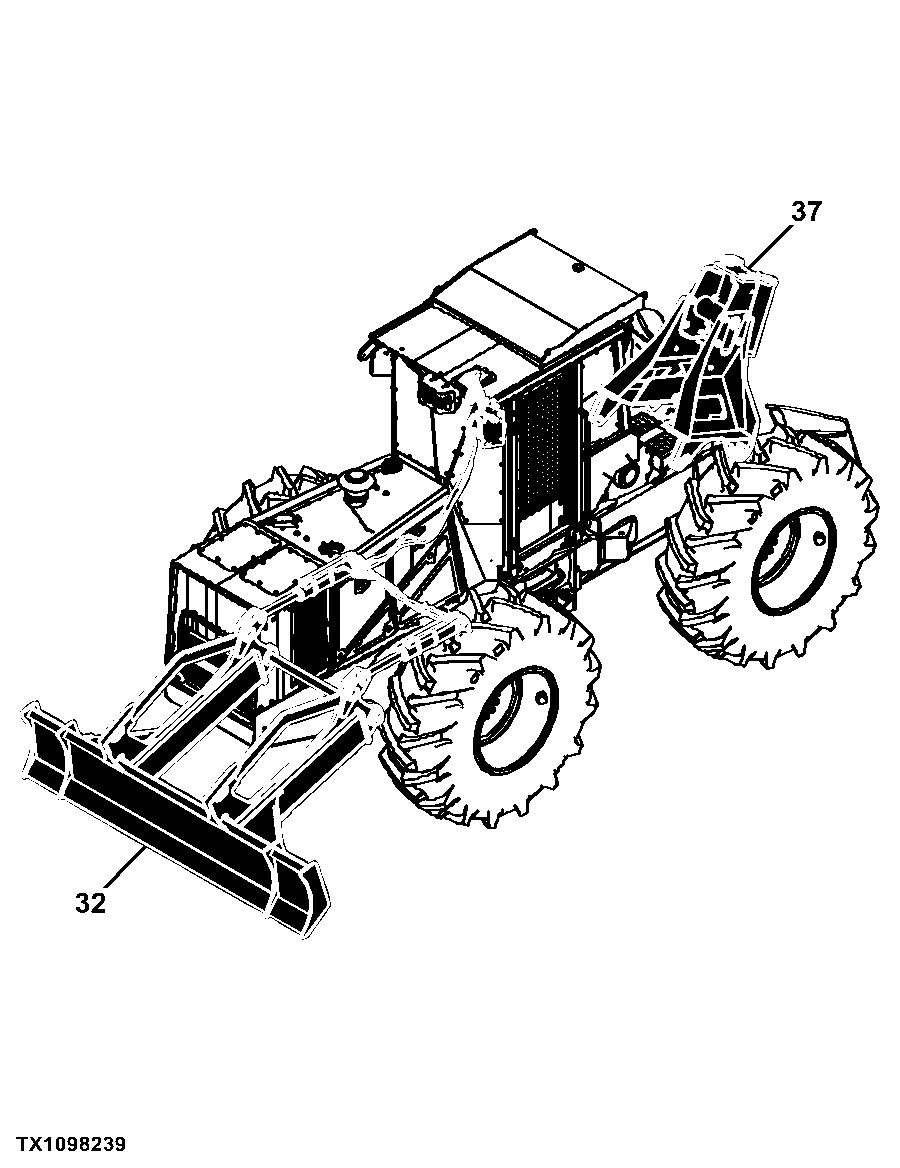 540H Cable Skidder (PIN: 1DW540HX_ _D630436 - D666892)