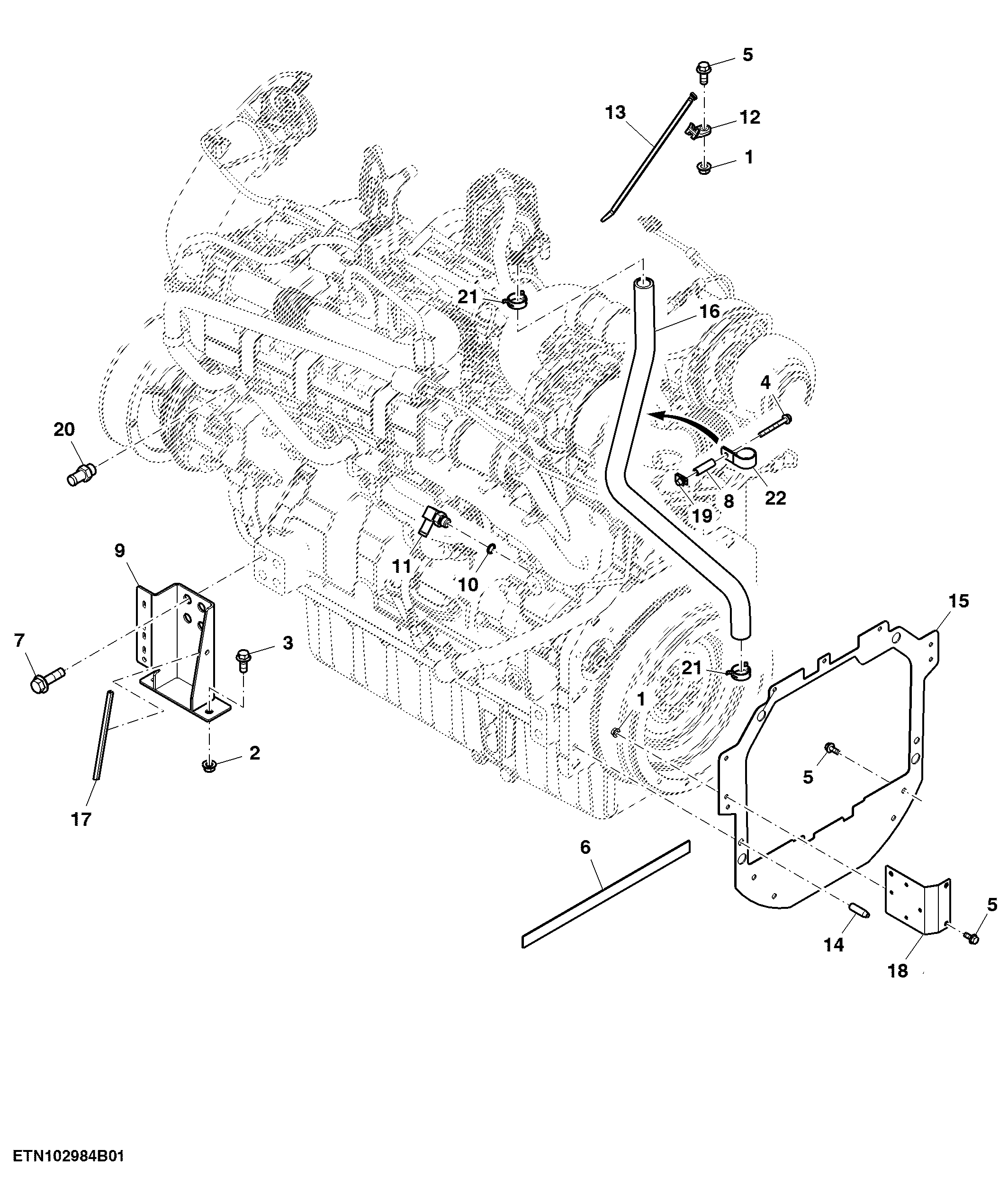 Engine Mounting / Support Brackets, Interim Tier 4