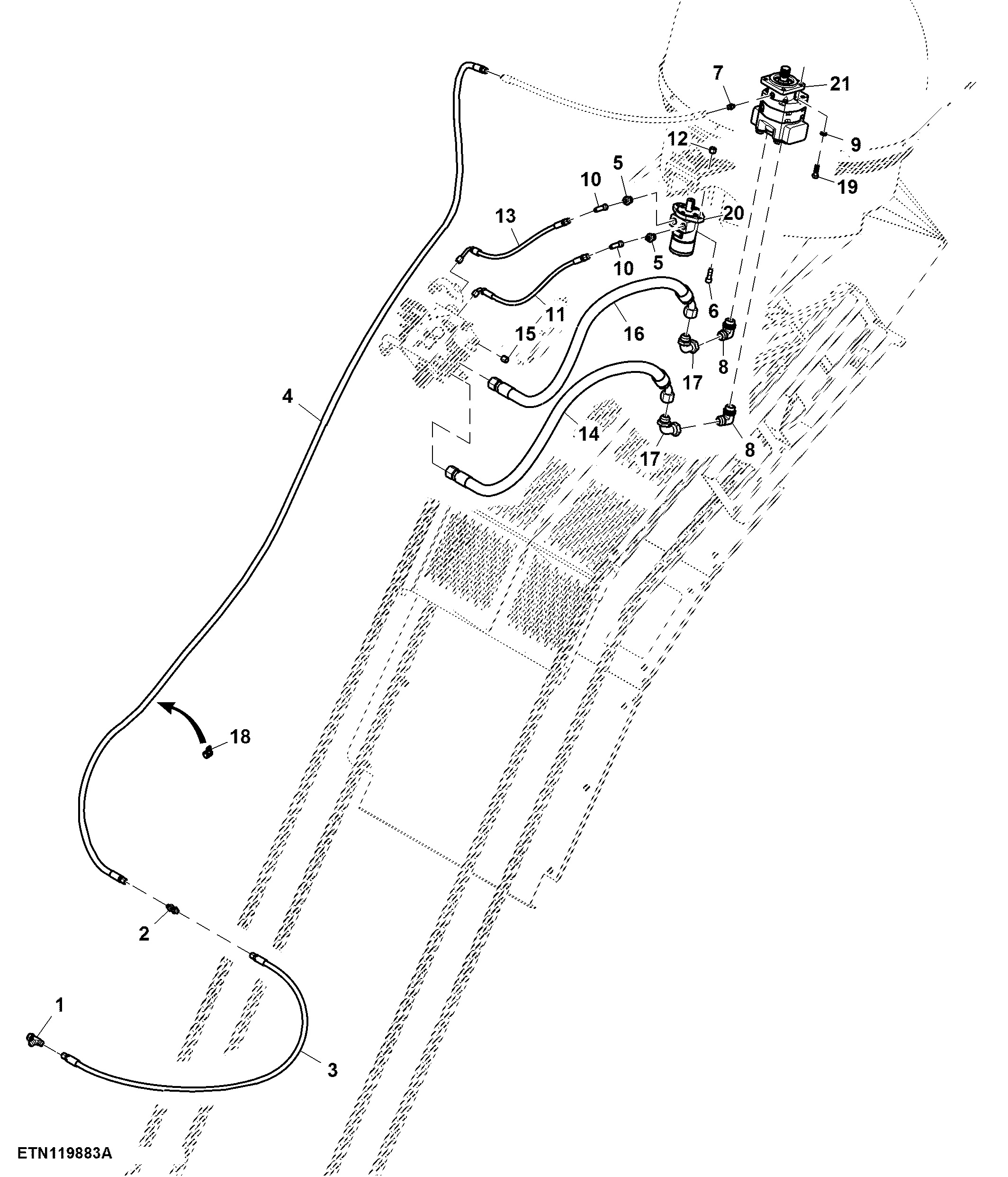 Secondary Extractor Motor and Lines, High Efficiency