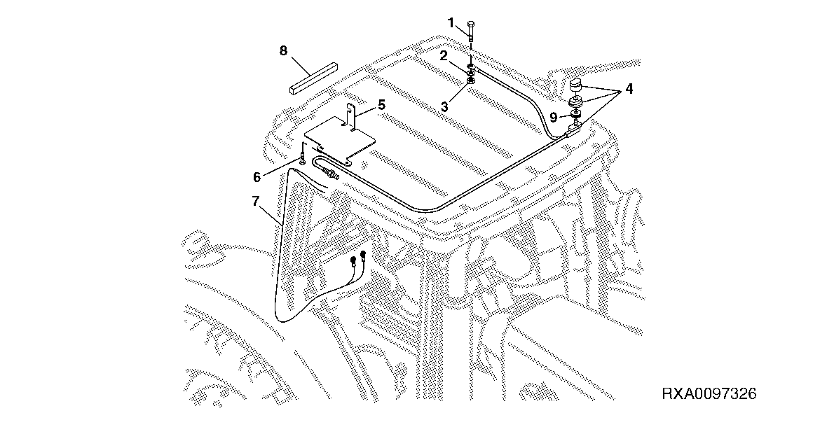 ANTENNA CABLE AND RADIO BRACKET (MOBILE RADIO)