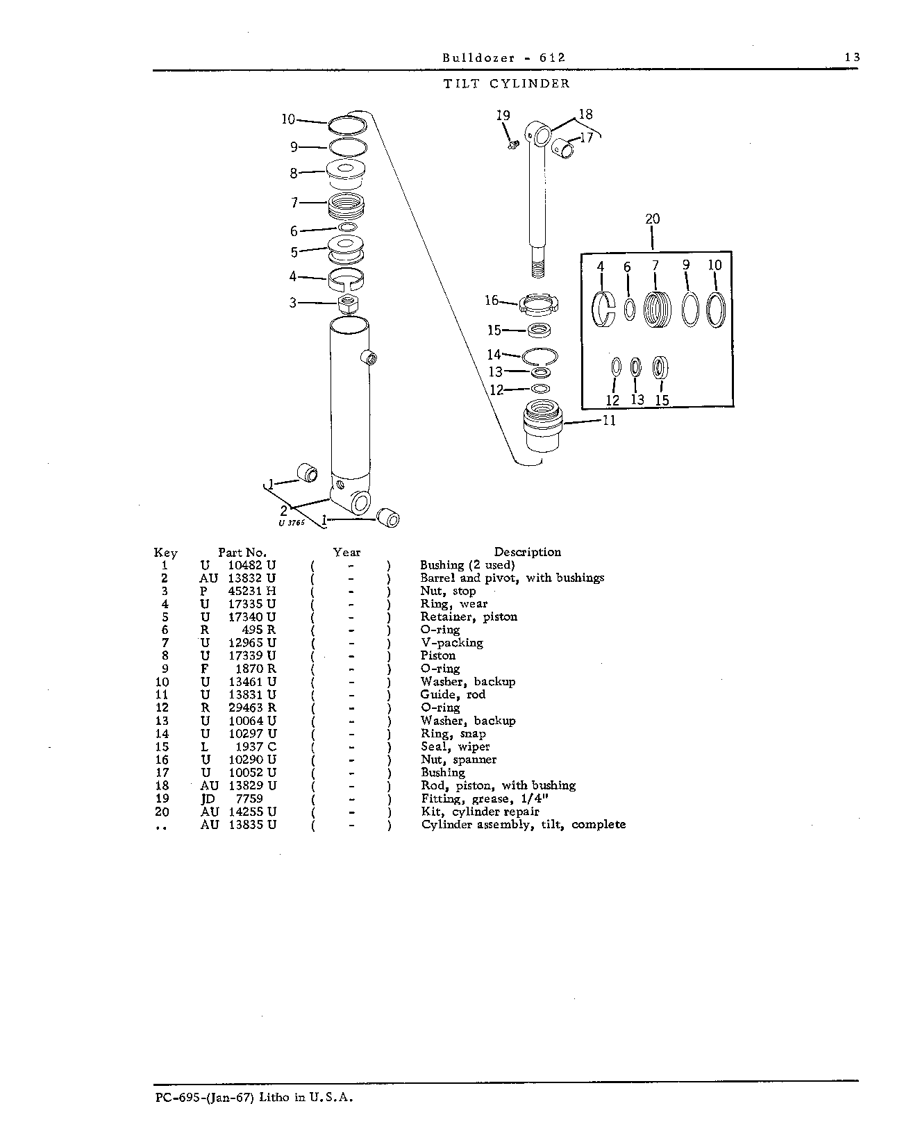 Tilt cylinder (Continued)