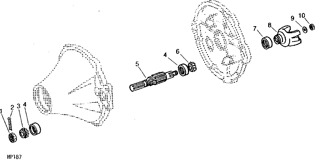 FINAL DRIVE PINION, DRIVE SHAFT, AND BEARINGS
