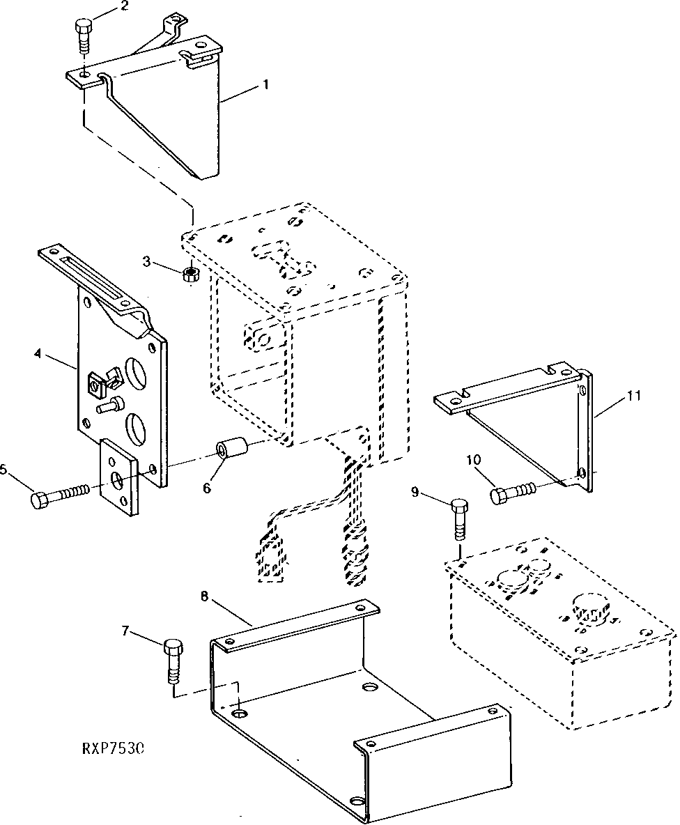 SHIFT SELECTOR AND SPEED CONTROL BRACKETS (POWER SHIFT)