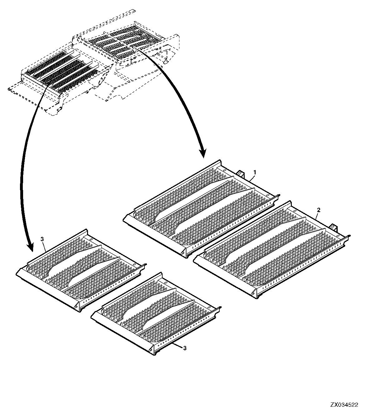 CORN SIEVES, ELECTRICALLY ADJUSTABLE, CZ/4 FINS