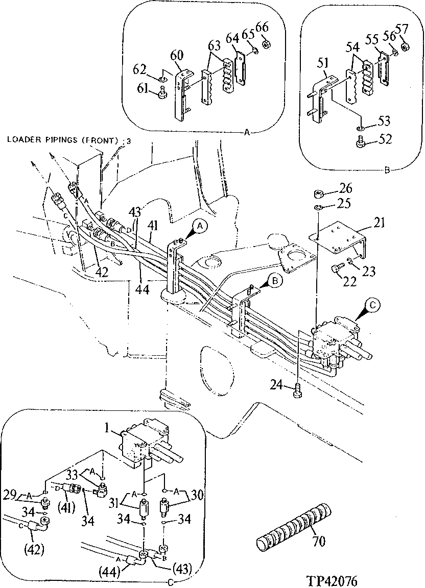 HYDRAULIC VALVE TO FRONT FRAME PLUMBING ( - 000476)
