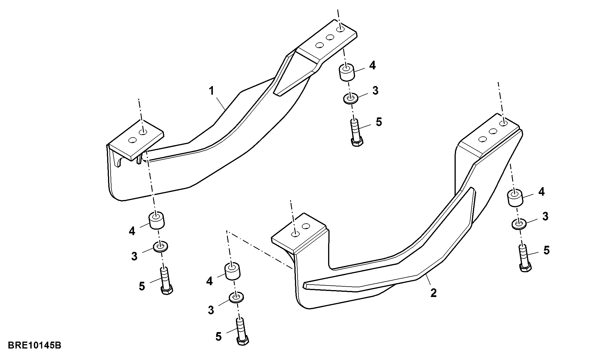Front Axle Support, Double Reduction, Attachment
