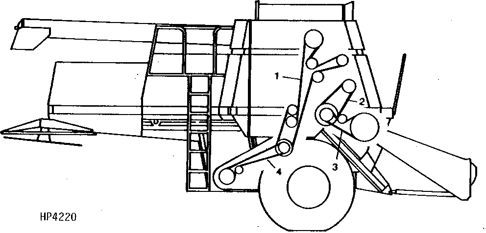 Clean Grain Elevator, Cylinder Intermediate Drive, Cylinder Drive And Lower Tailings Auger And Elevator