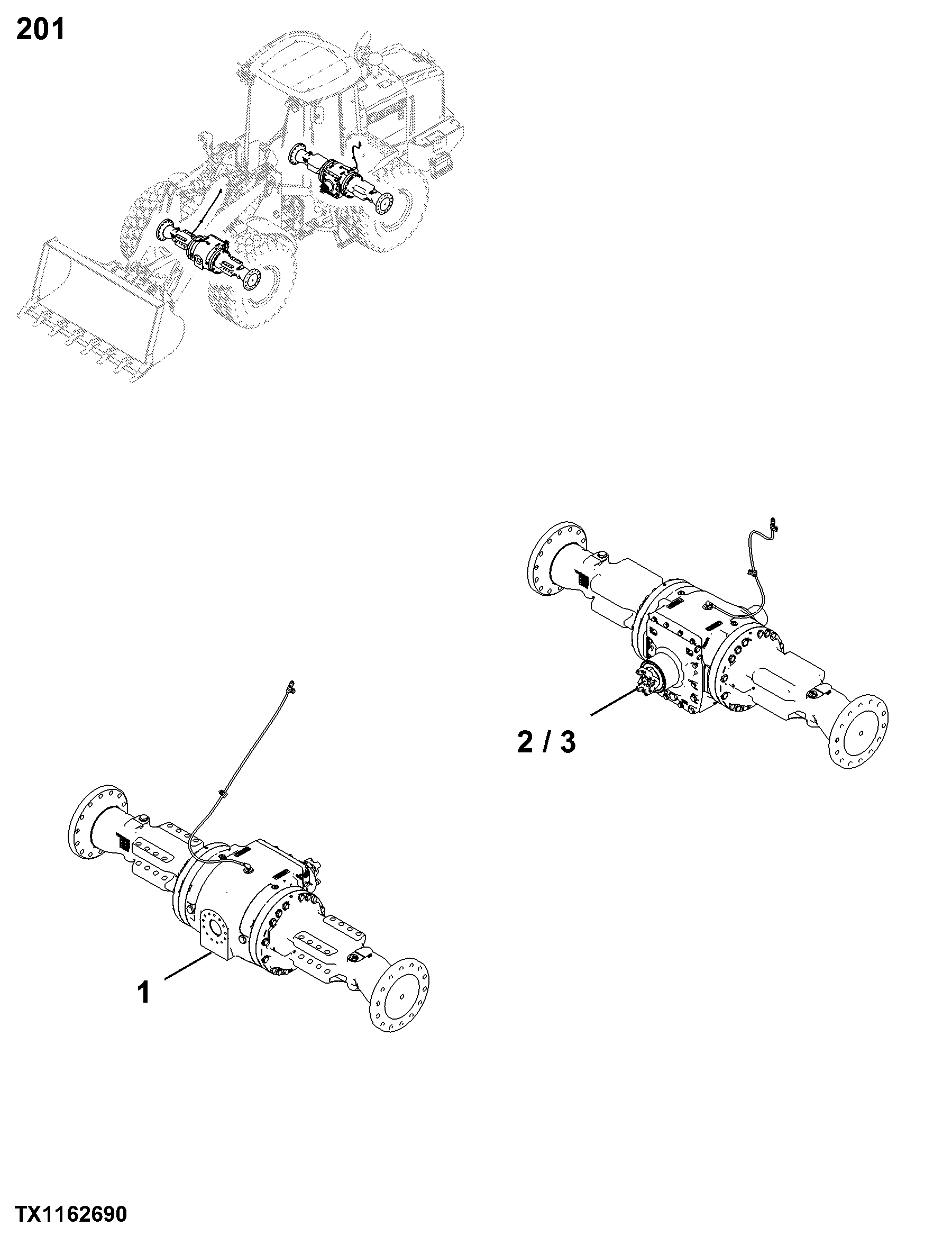 0201 Drive Axle Hsg & Support (Inc. Final Drives)