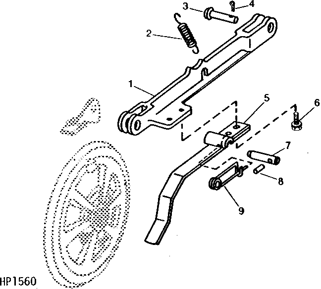 DUAL-RANGE CYLINDER DRIVE LOCKOUT ARM (556001 - )