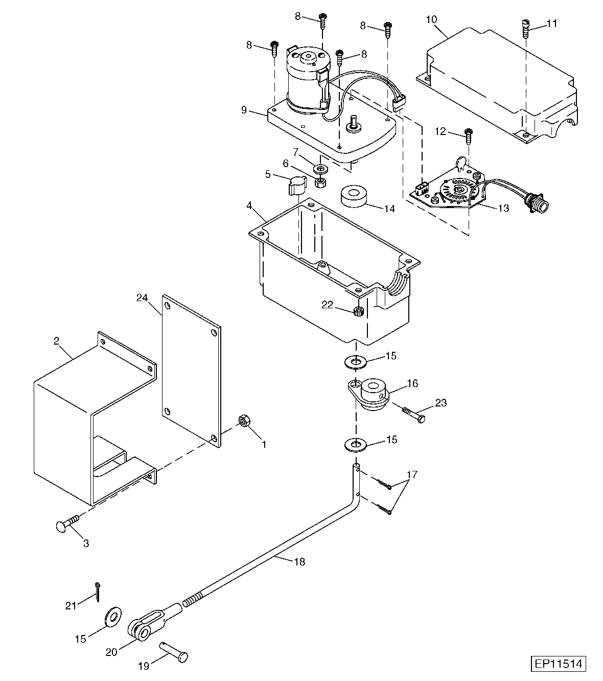 THROTTLE CONTROL MOTOR AND BRACKET AND PLATFORM PUMP CONTROL