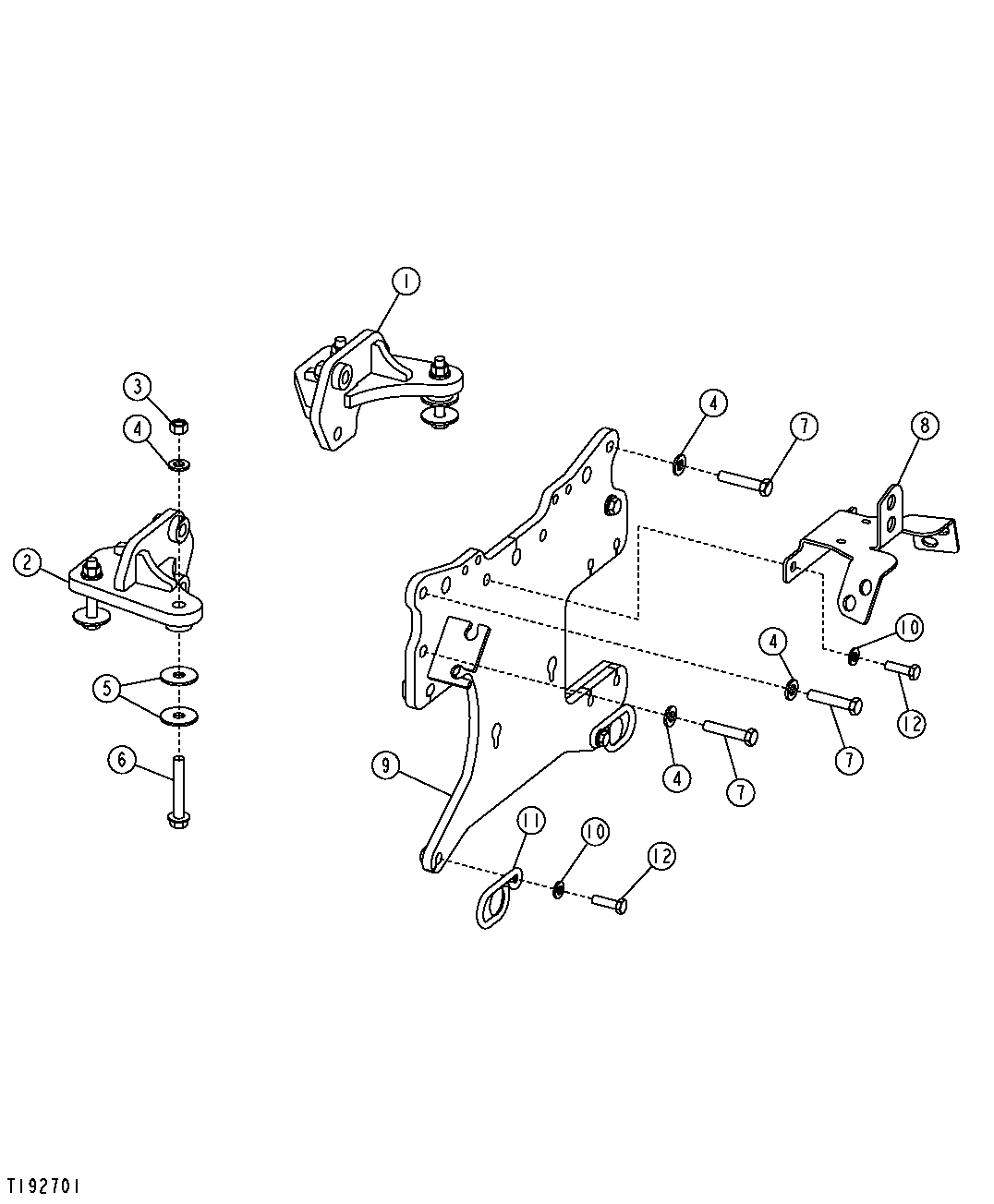 Backhoe Valve Mounting Plate (Pilot Control)