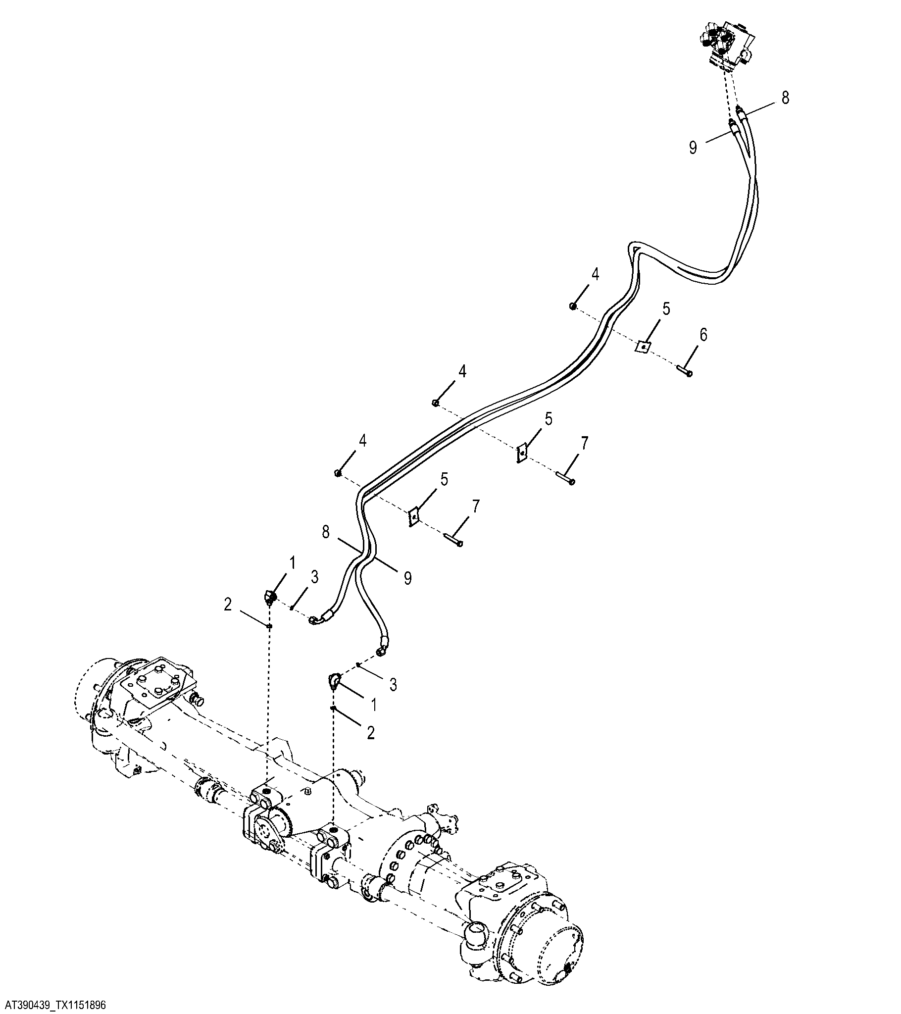 Steering Hydraulics with Mechanical Front Wheel Drive (244349 - )